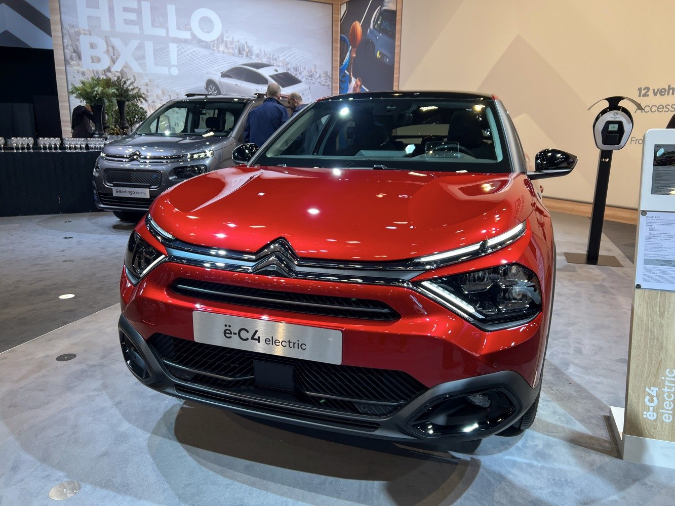 Front view with LED headlights and distinct grille design