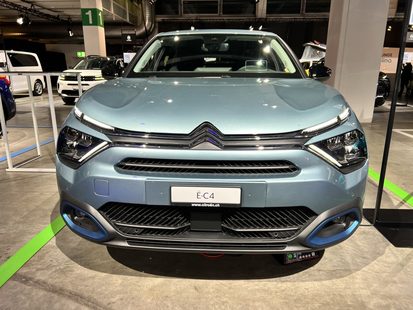 Distinctive front with LED daytime running lights and prominent grille design