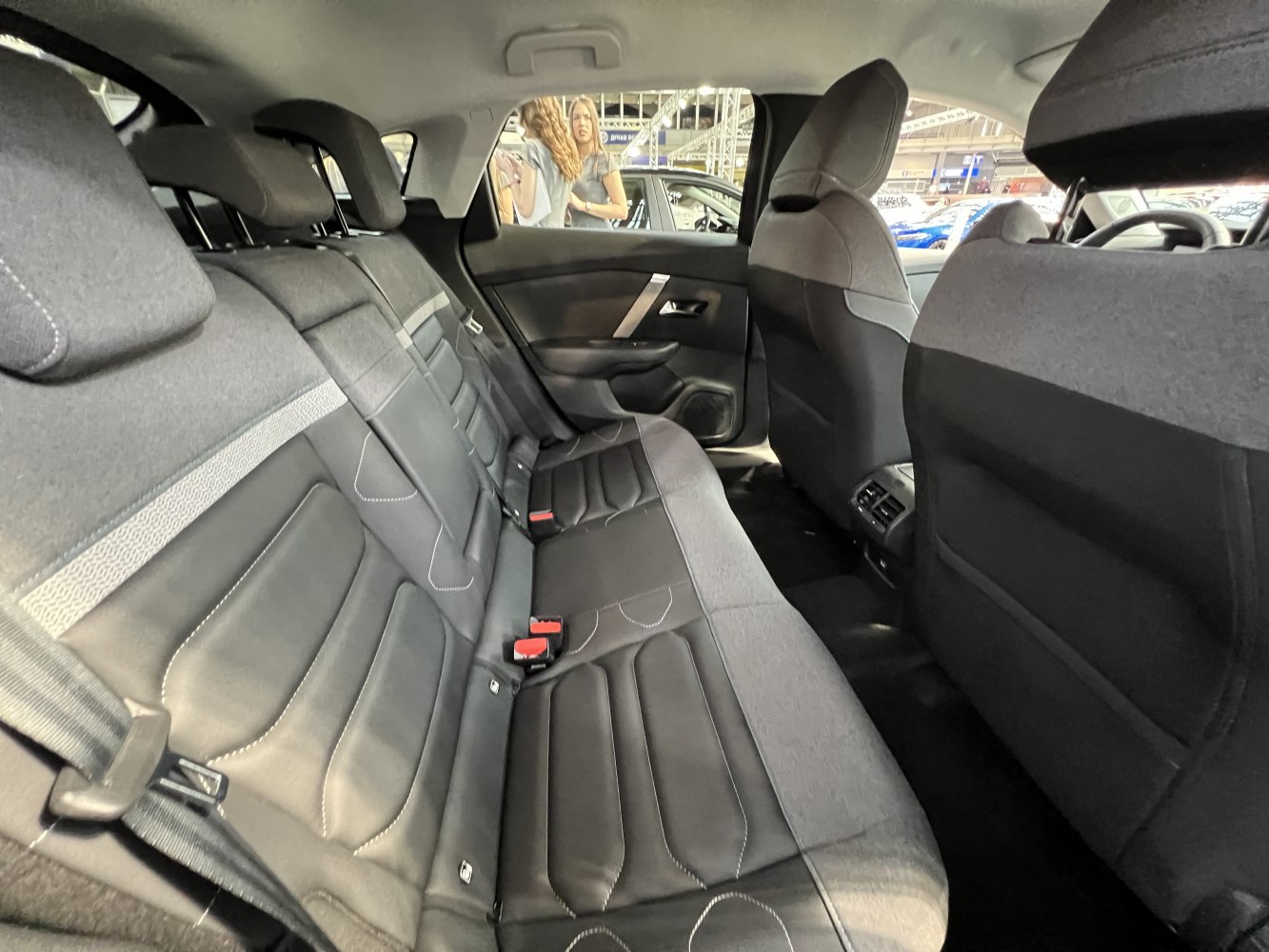 Rear seat interior with spacious, cushioned upholstery and rear air vents