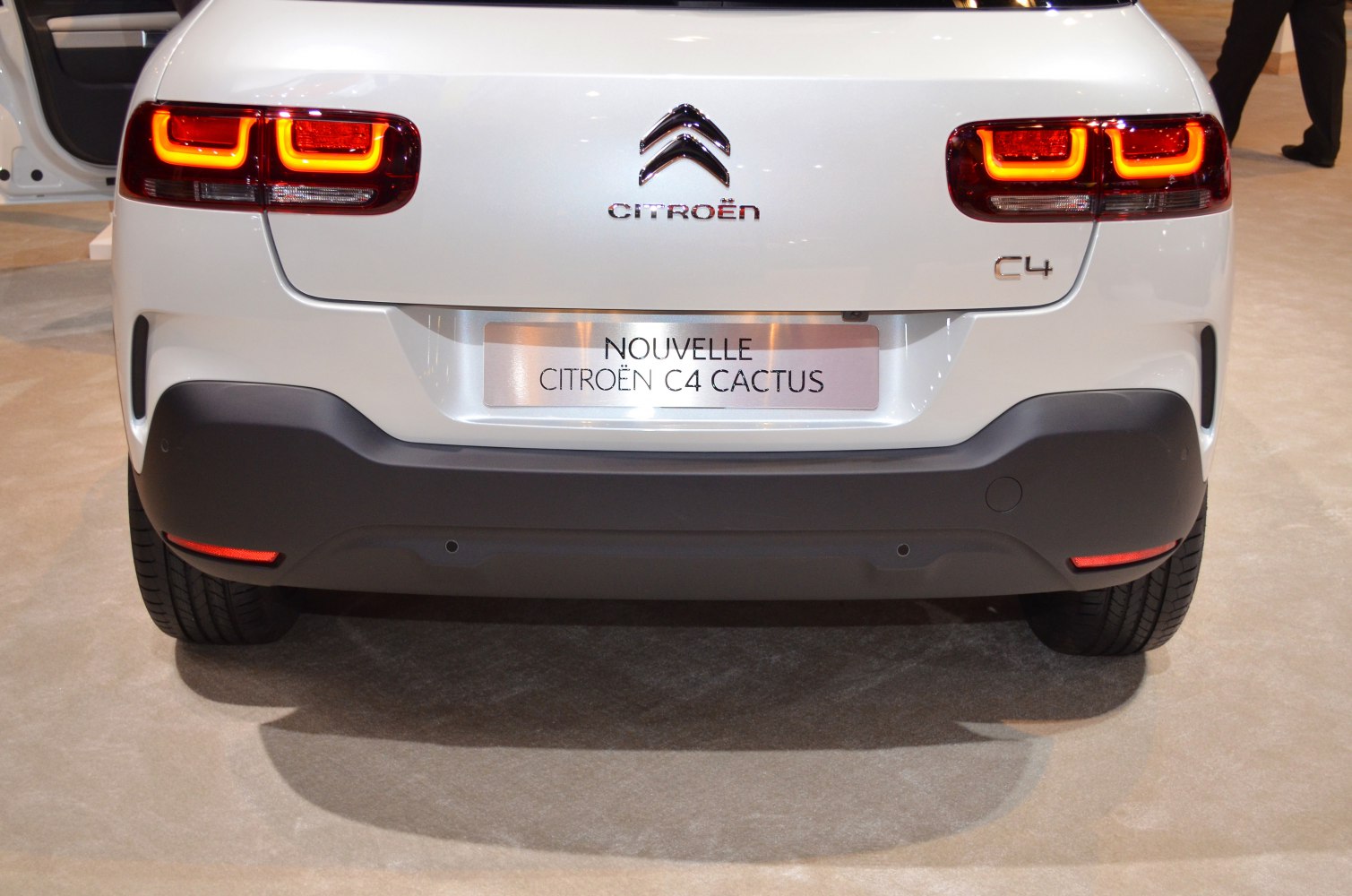Distinctive rear taillights and lower bumper design