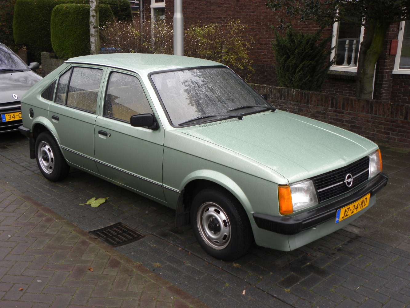 1979 hatchback with angular front design and simple steel wheels