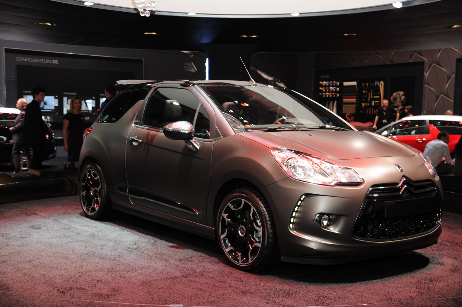 Matte finish convertible with distinctive front lighting and sporty wheels