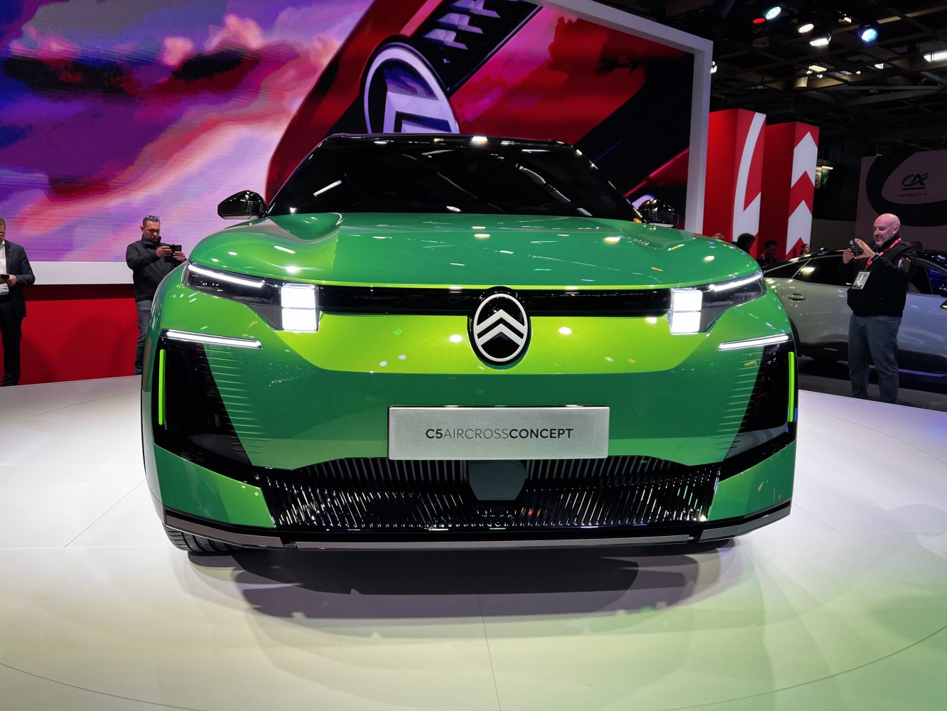 Futuristic front fascia with unique LED headlights and bold grille.