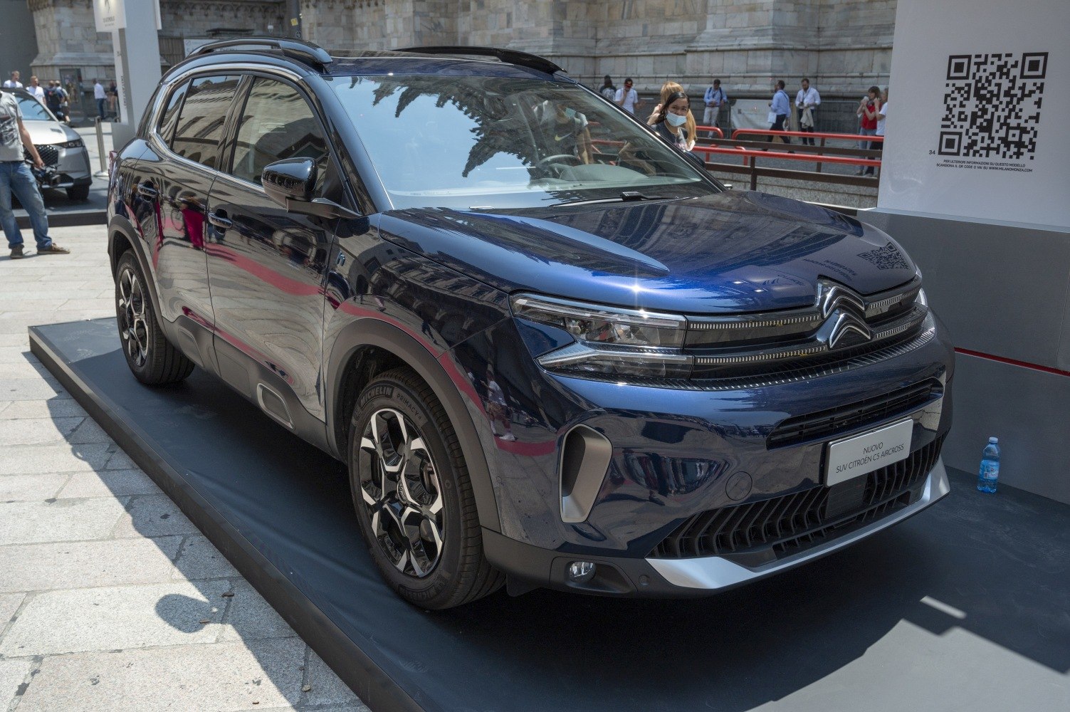 Front three-quarter view of modern SUV with updated grille and headlights