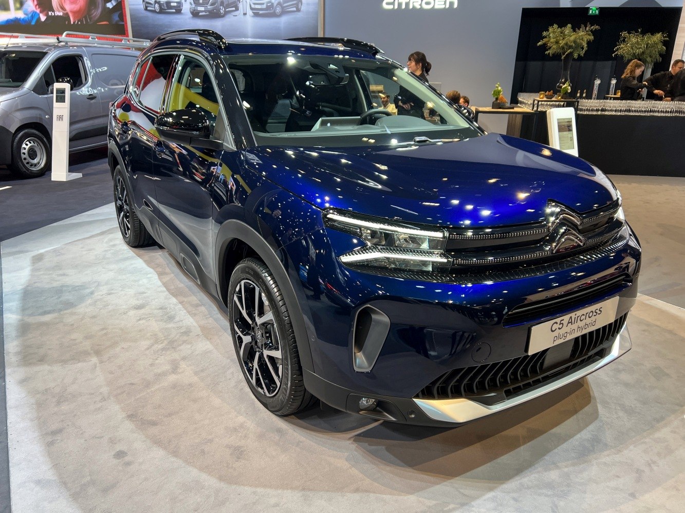 Front view of SUV with LED headlights and alloy wheels