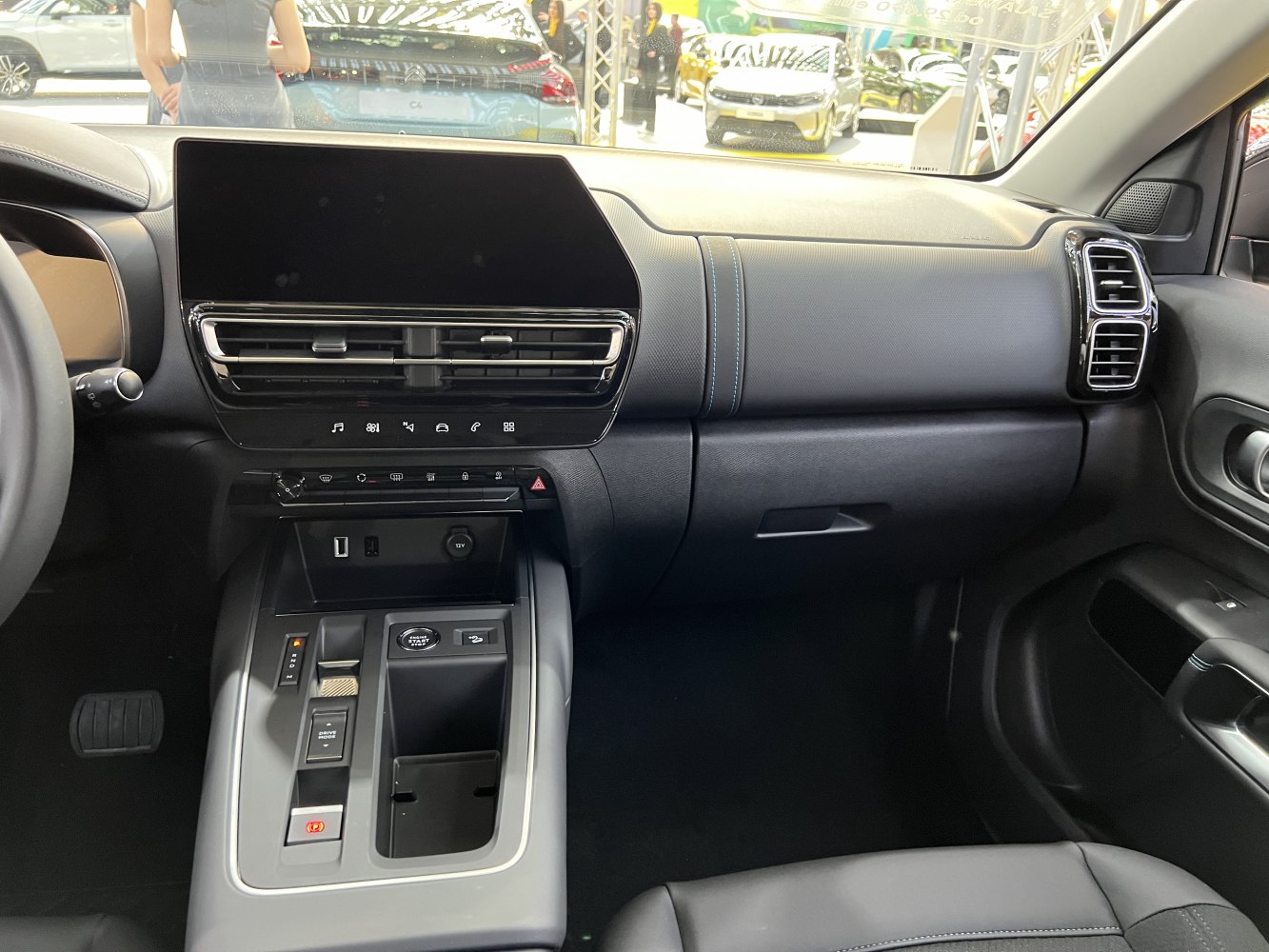 Modern digital dashboard and center console with infotainment screen