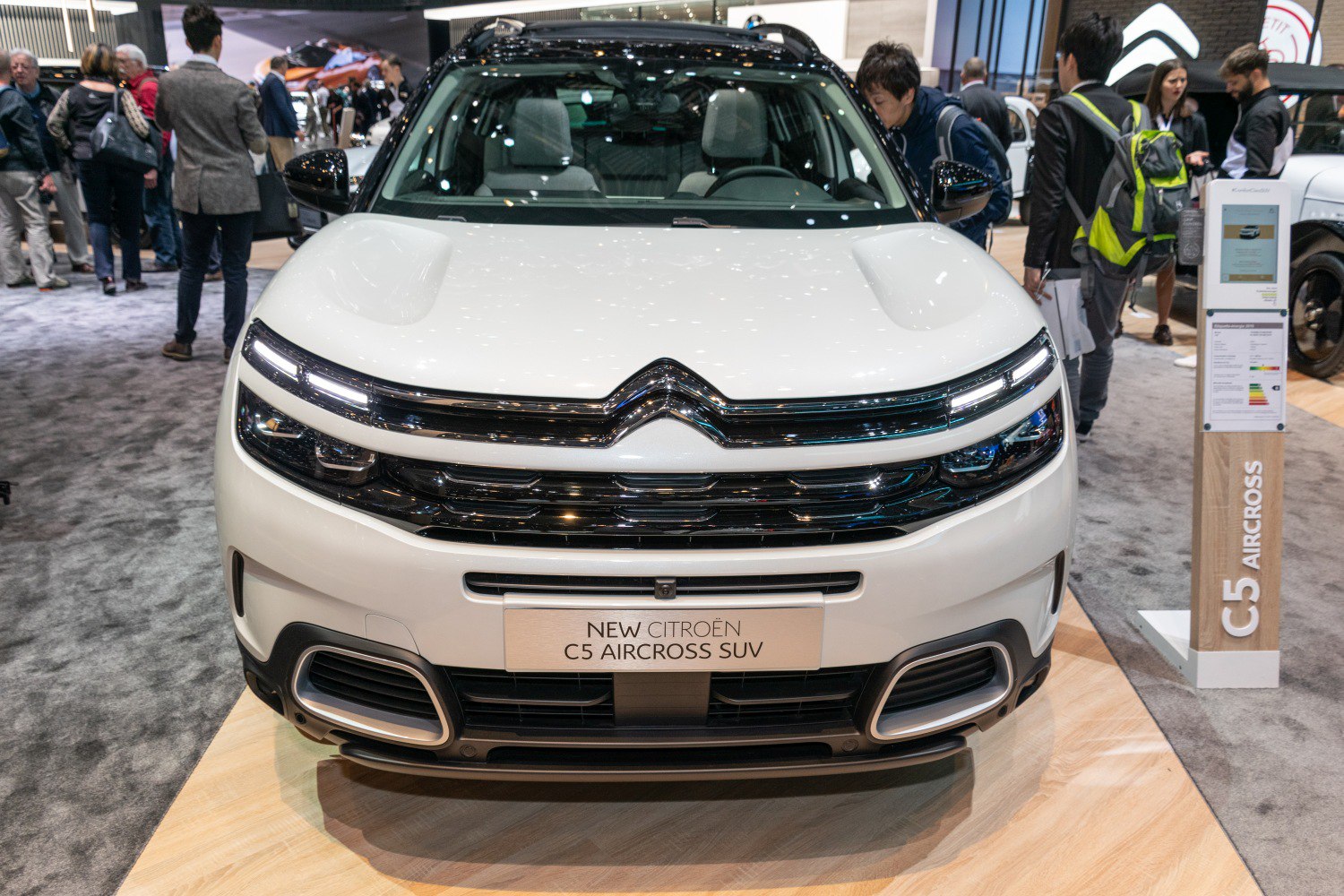 SUV front grille with LED headlights and bold design