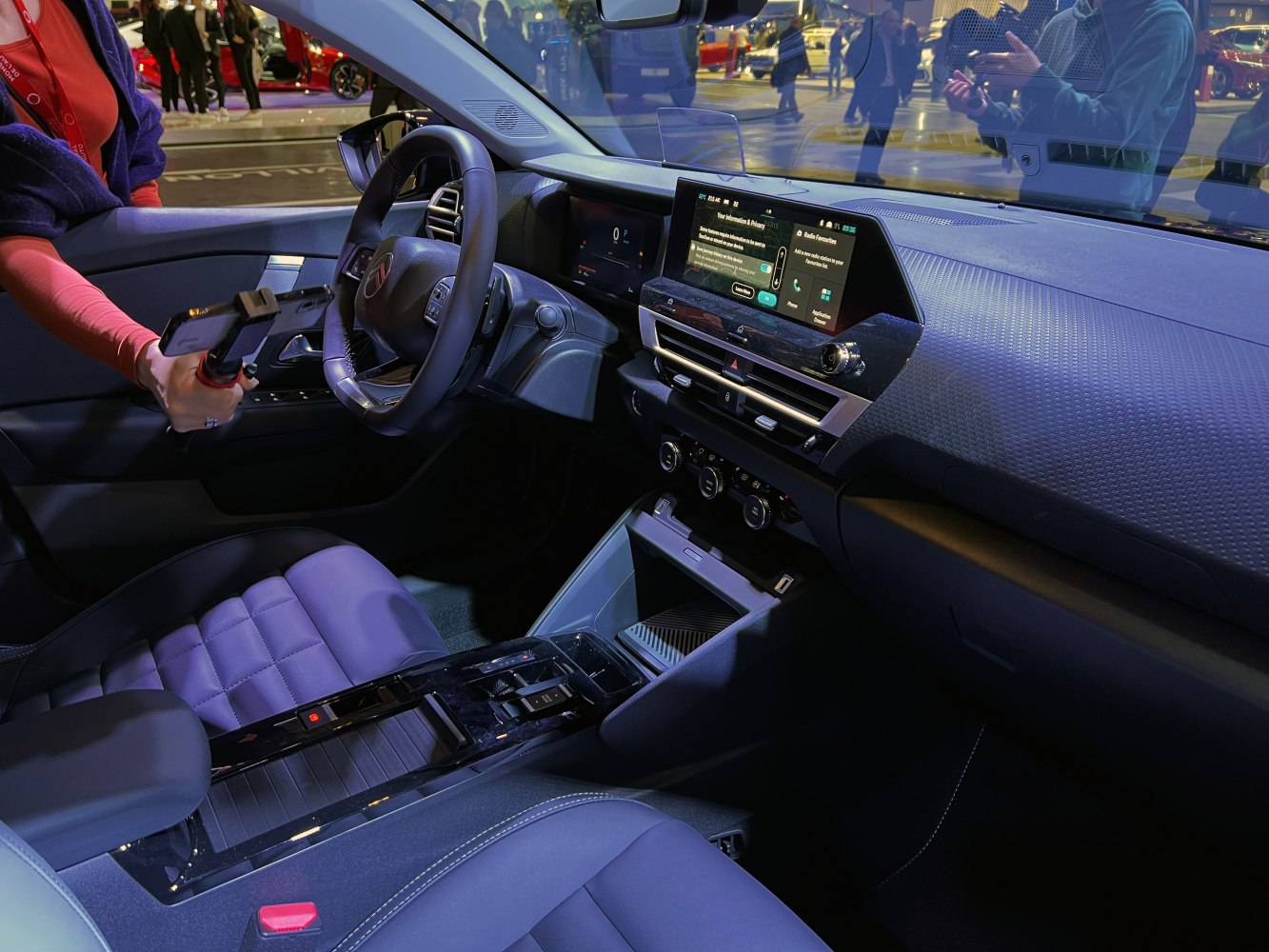 Digital dashboard and touchscreen display with ergonomic seating