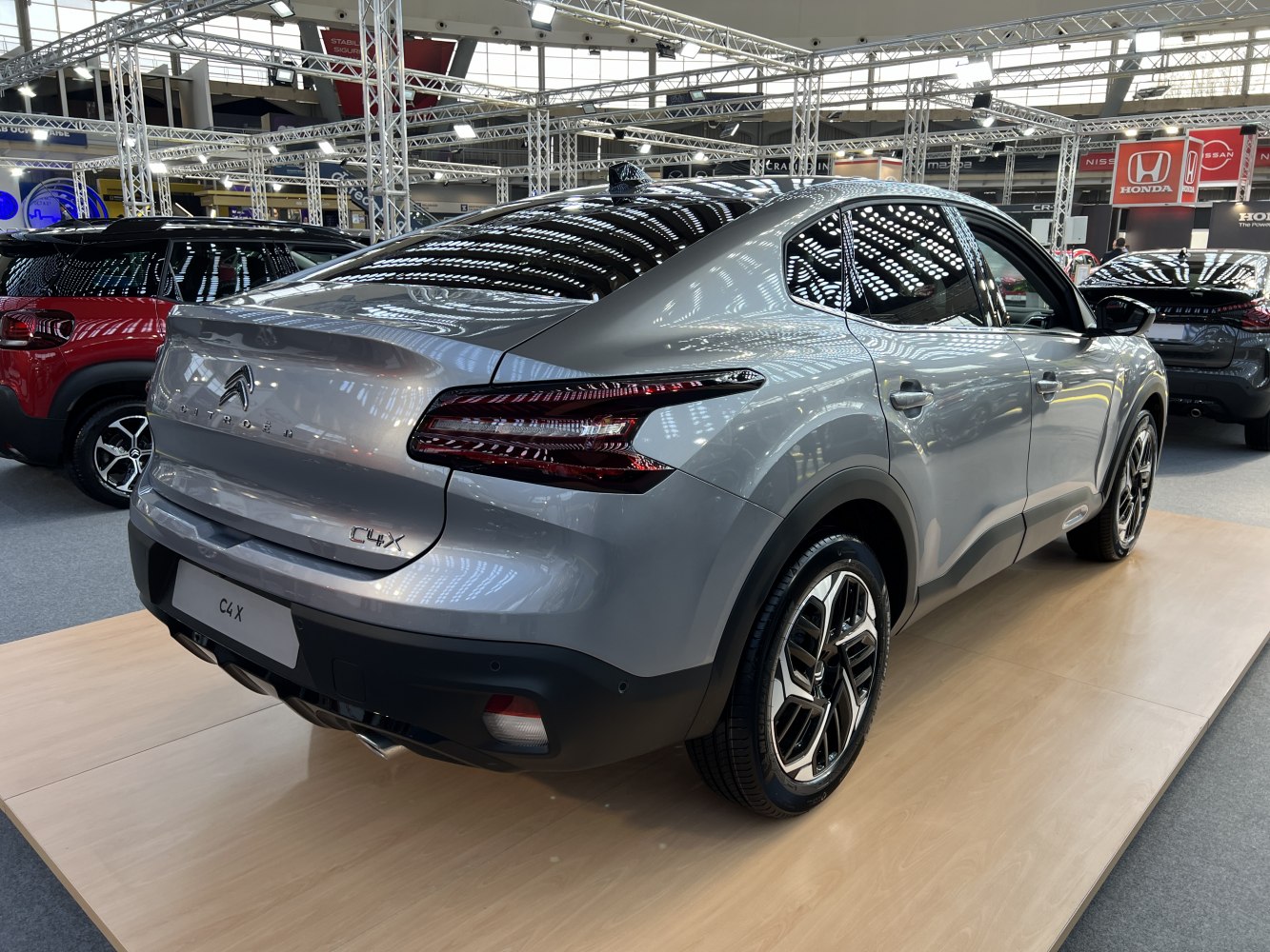 Sleek rear design with distinctive modern tail lights and sculpted body lines.