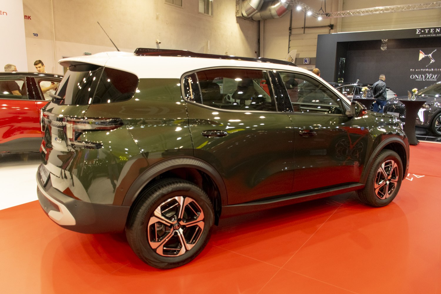 Modern SUV with two-tone roof and sleek rear LED lights