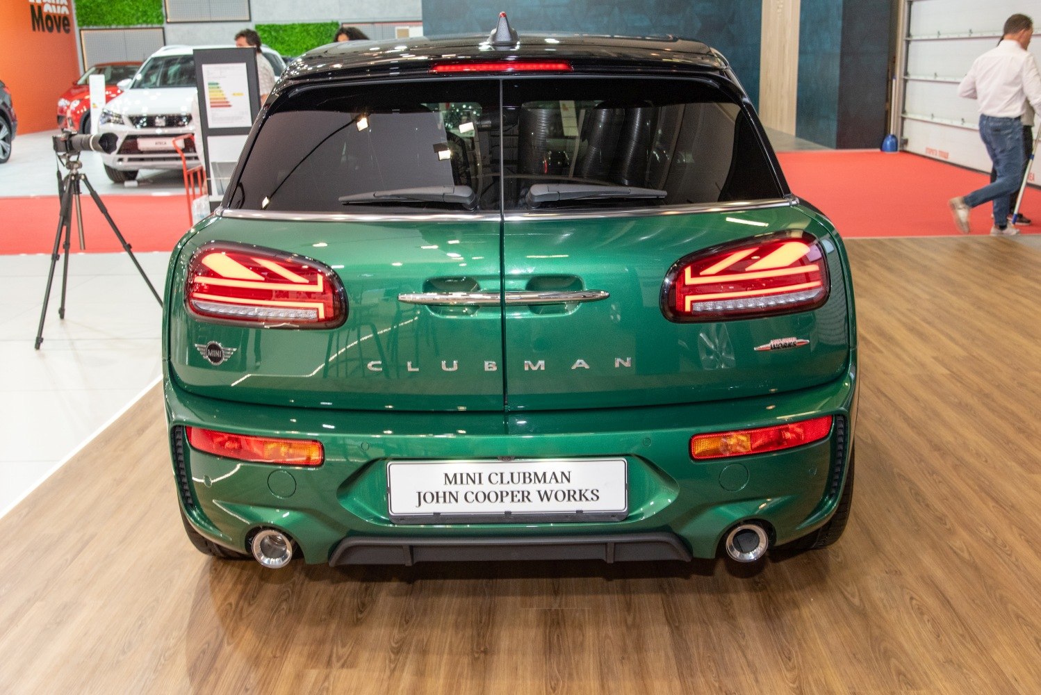Rear view with split doors and LED taillights