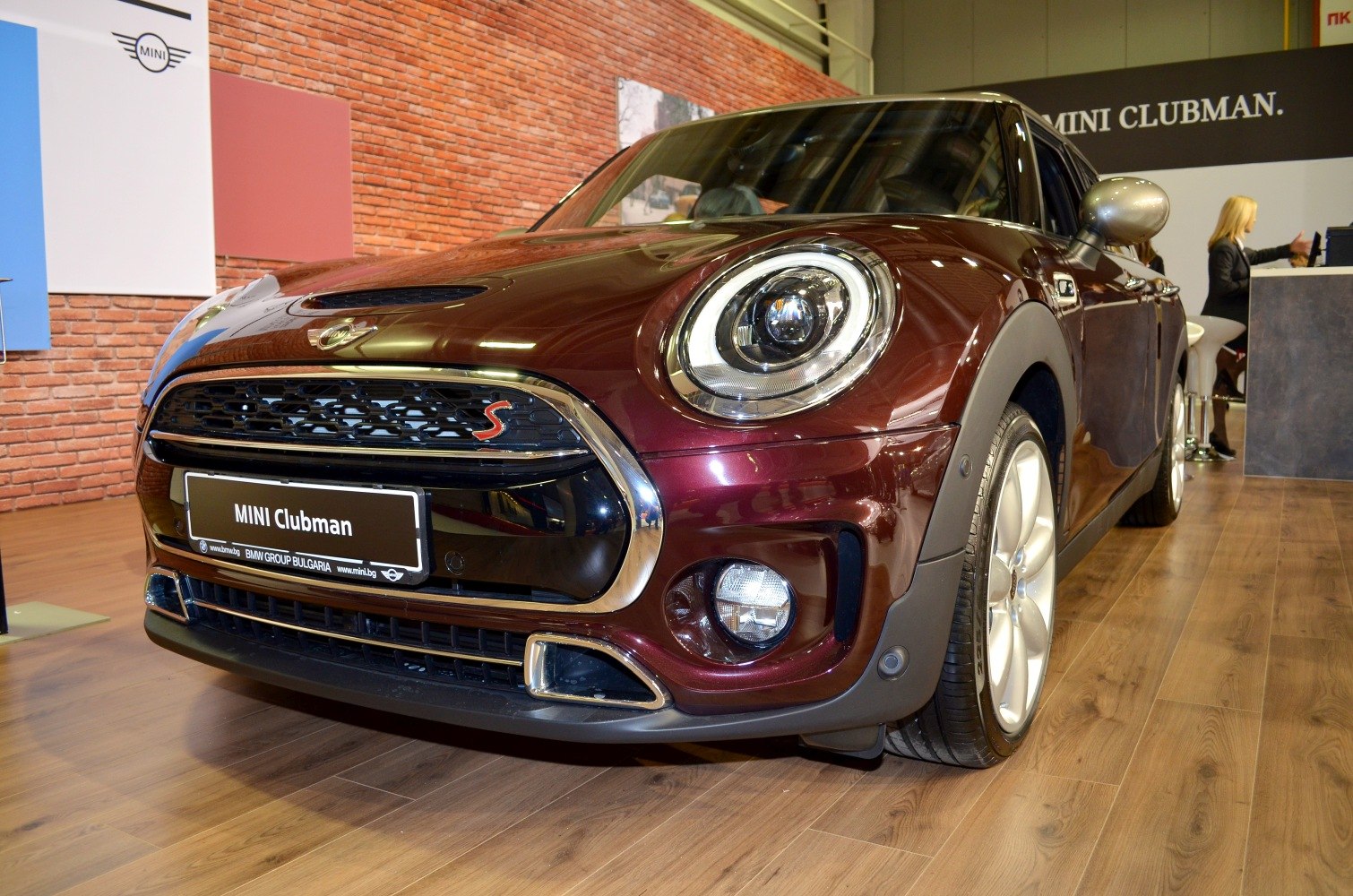 Front view with round headlights and distinctive grille