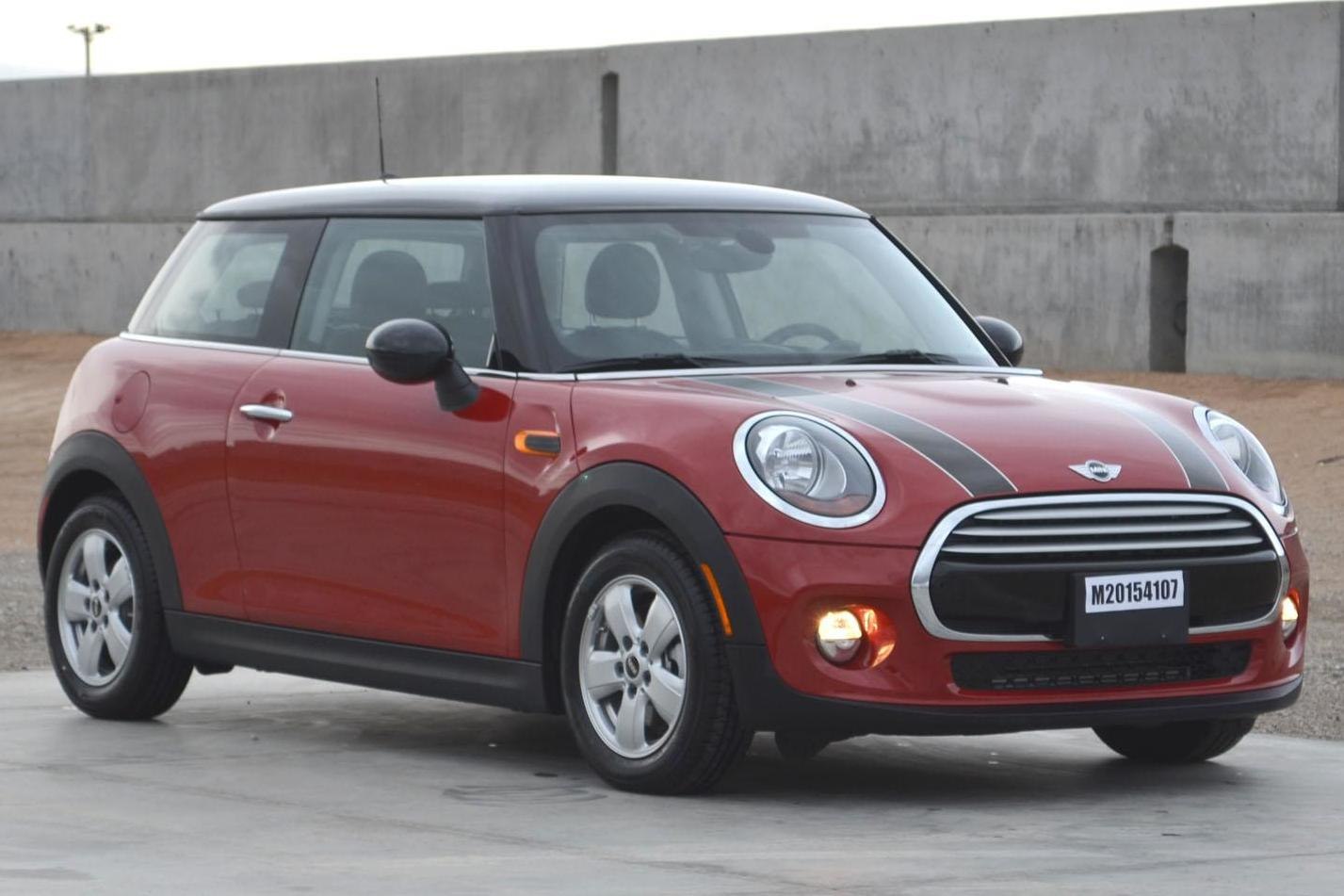 Front view with round headlights and racing stripes