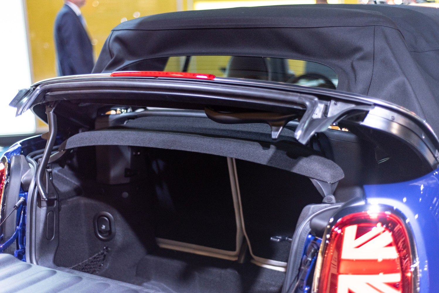 Rear trunk with convertible soft top and spacious luggage area