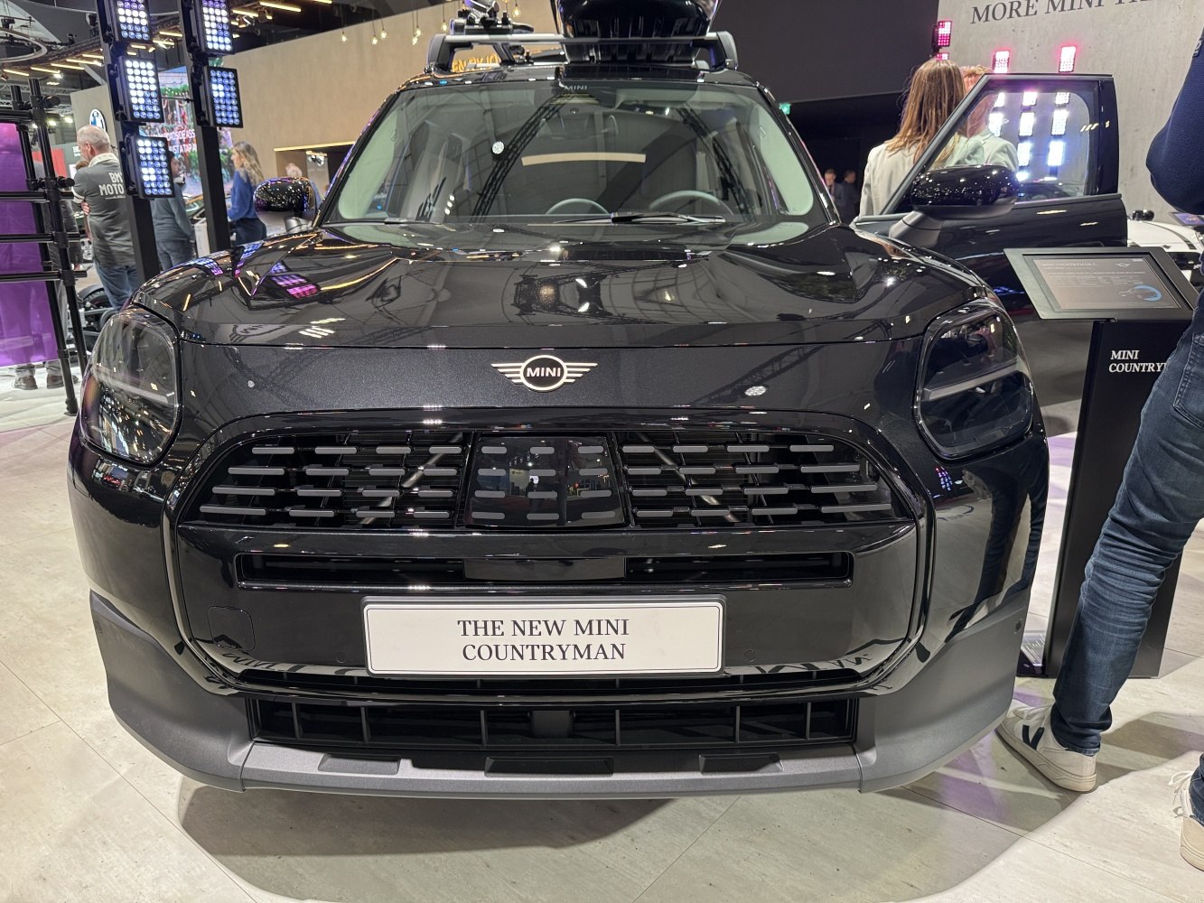 Front view with distinctive grille and sleek headlights