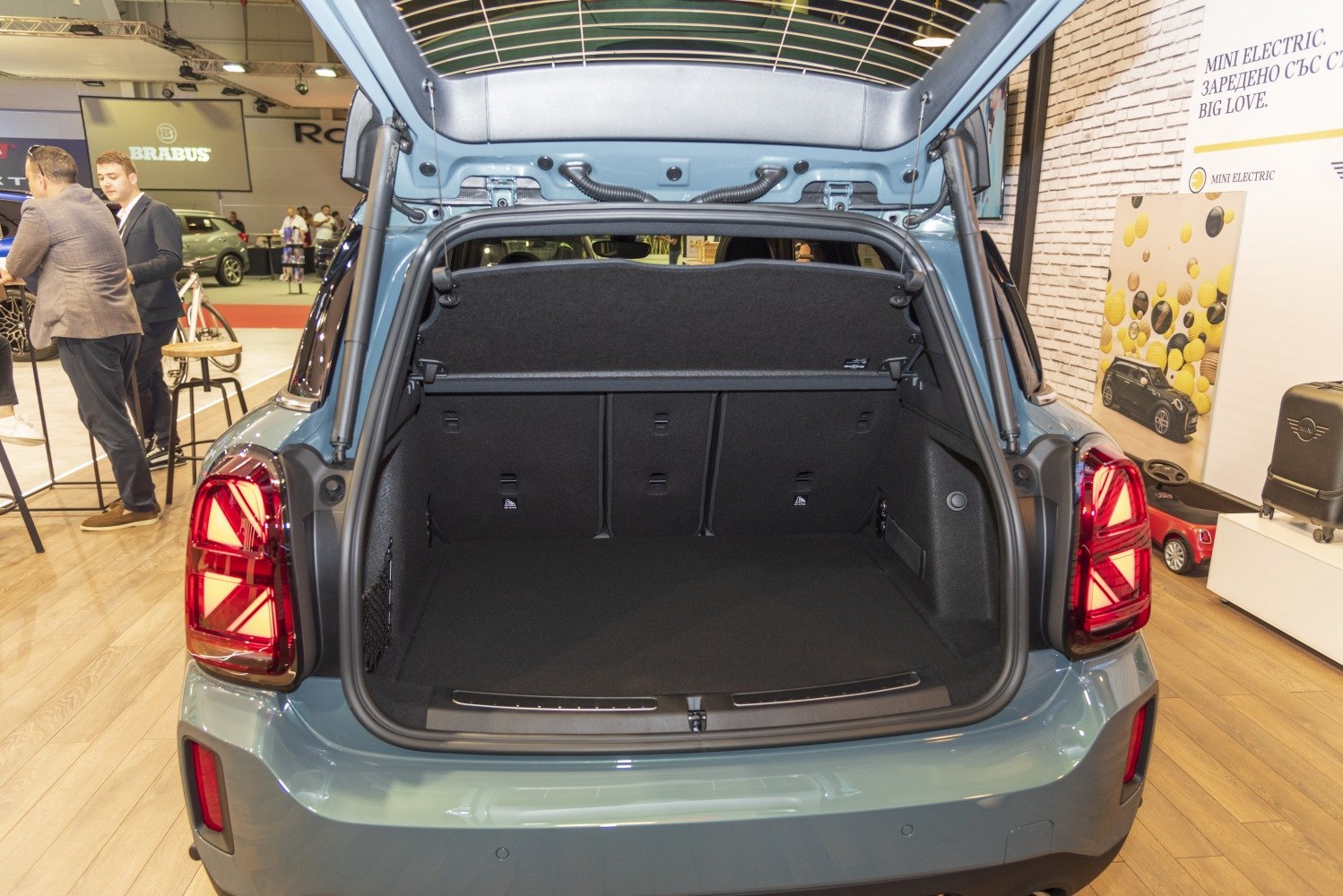 Spacious open trunk with rear LED taillights and folding rear seats