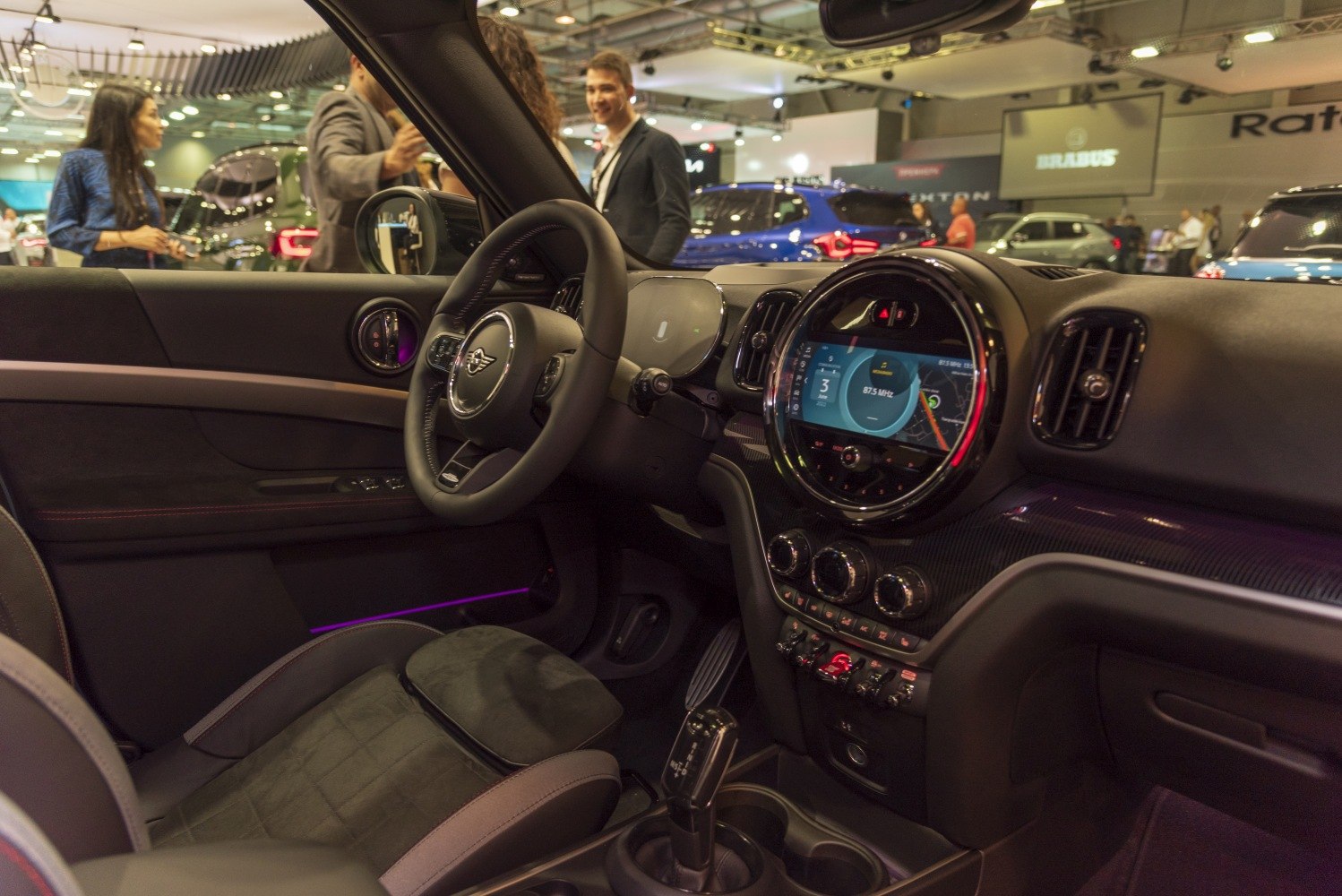 Modern cockpit with digital dashboard and multimedia display