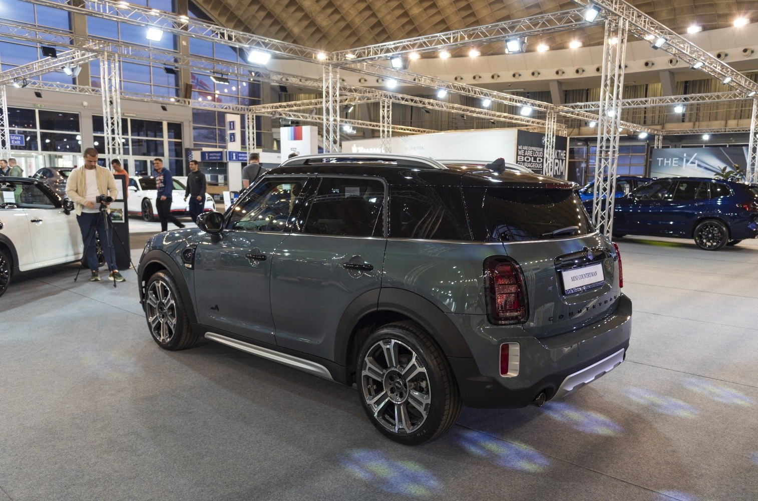 Rear side view of compact crossover with LED taillights and alloy wheels