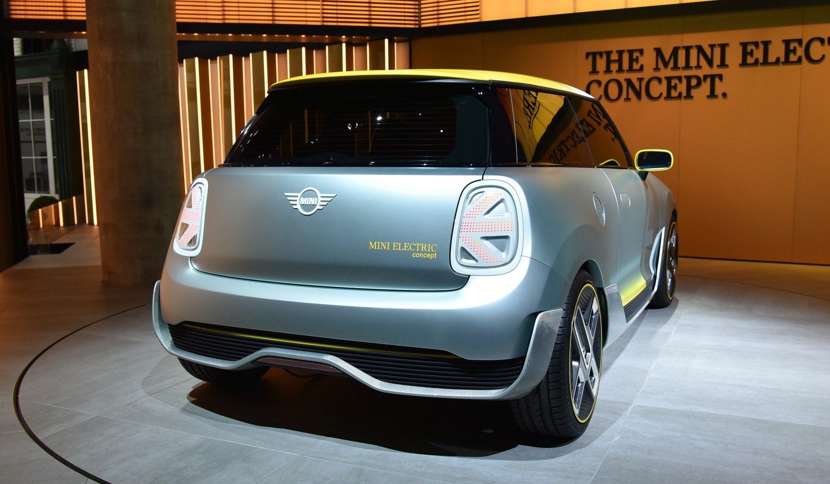 Rear view with unique taillights and futuristic rear bumper design
