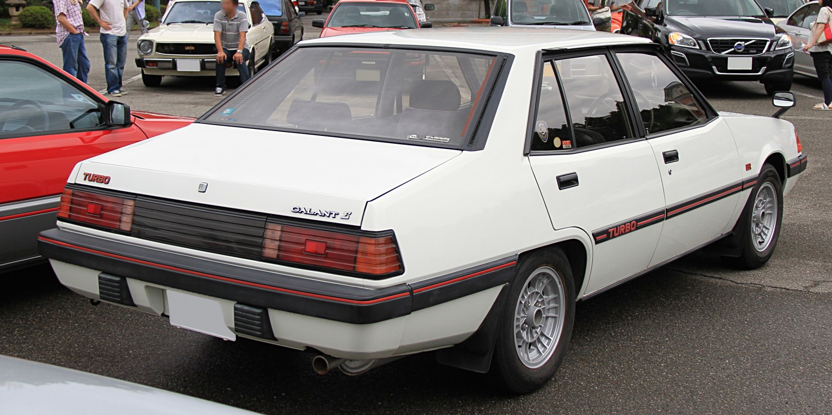 Turbocharged 1980s sedan with distinctive rear lights and alloy wheels