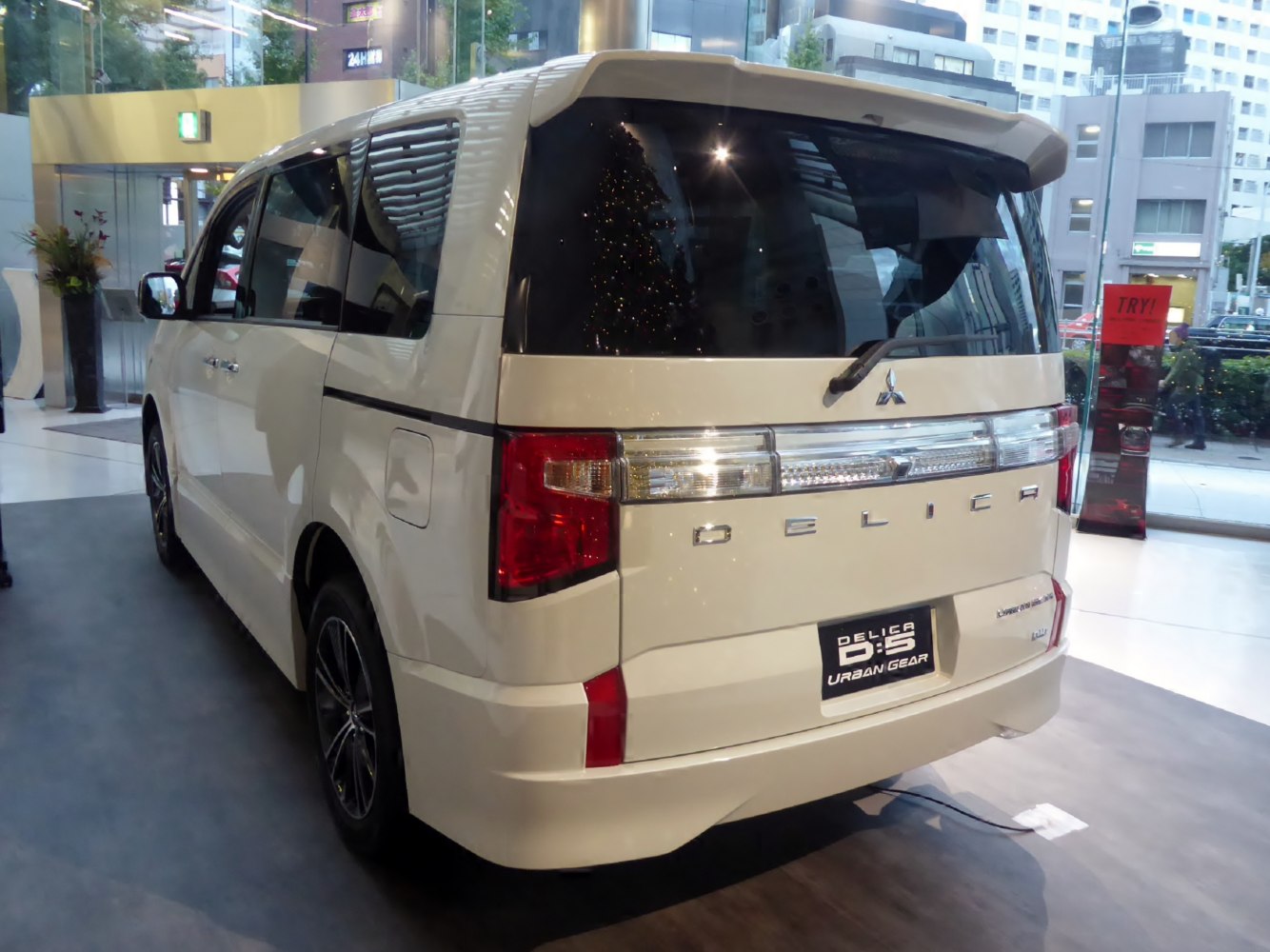 Rear exterior with taillights and large rear window
