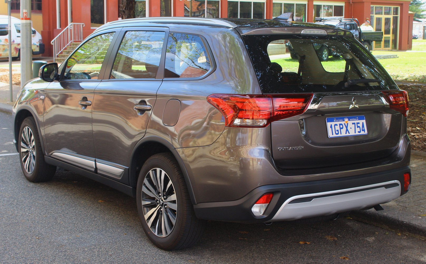 Rear view with redesigned tail lights and SUV styling