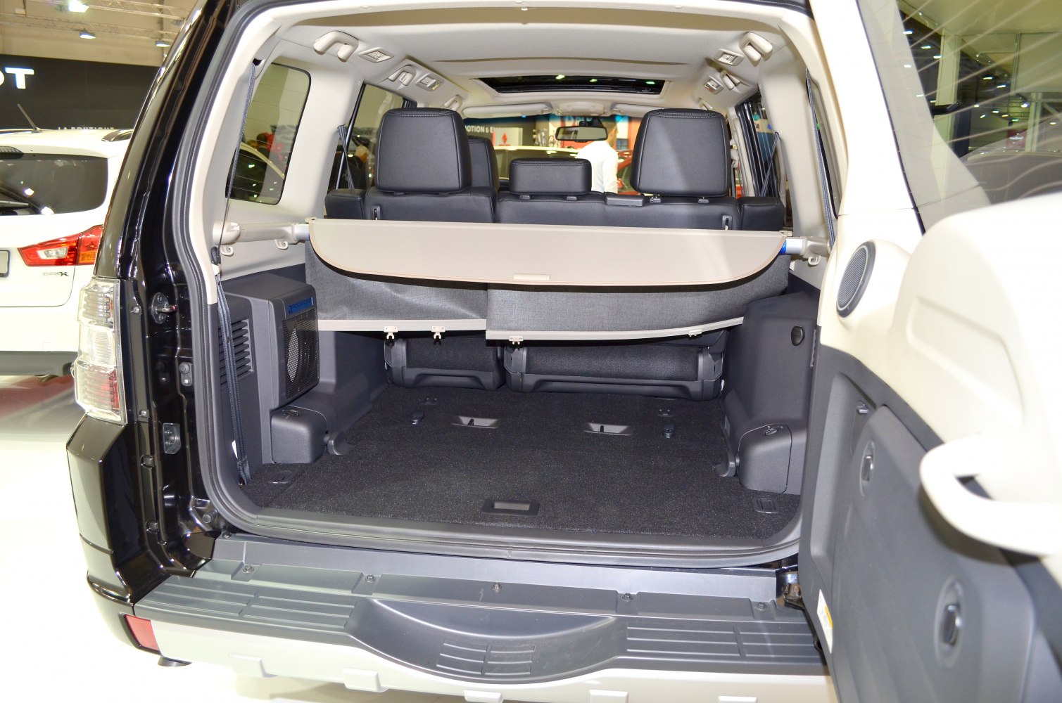 SUV rear cargo space with foldable seats and spacious trunk