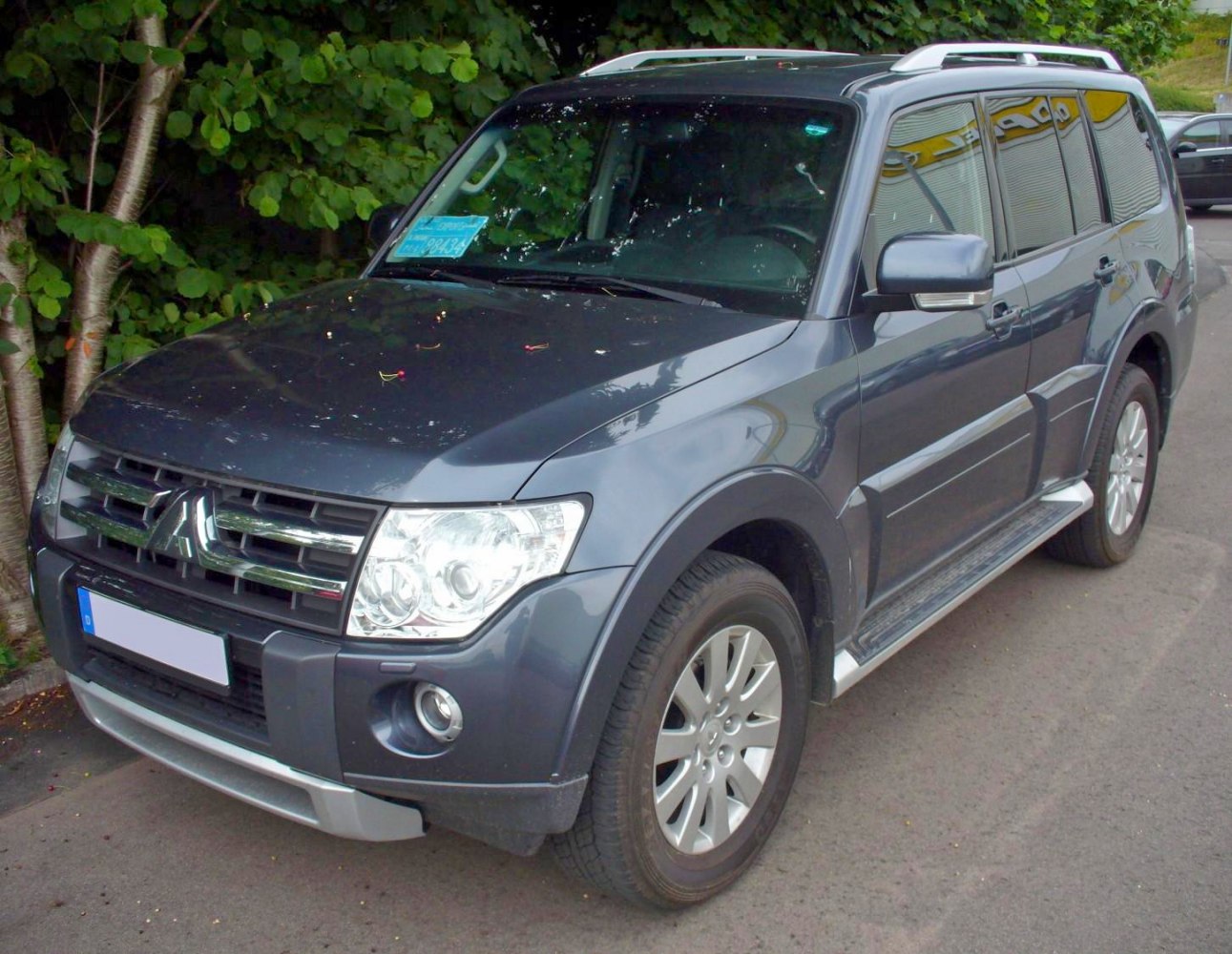 Front three-quarter view of rugged SUV with alloy wheels and side step