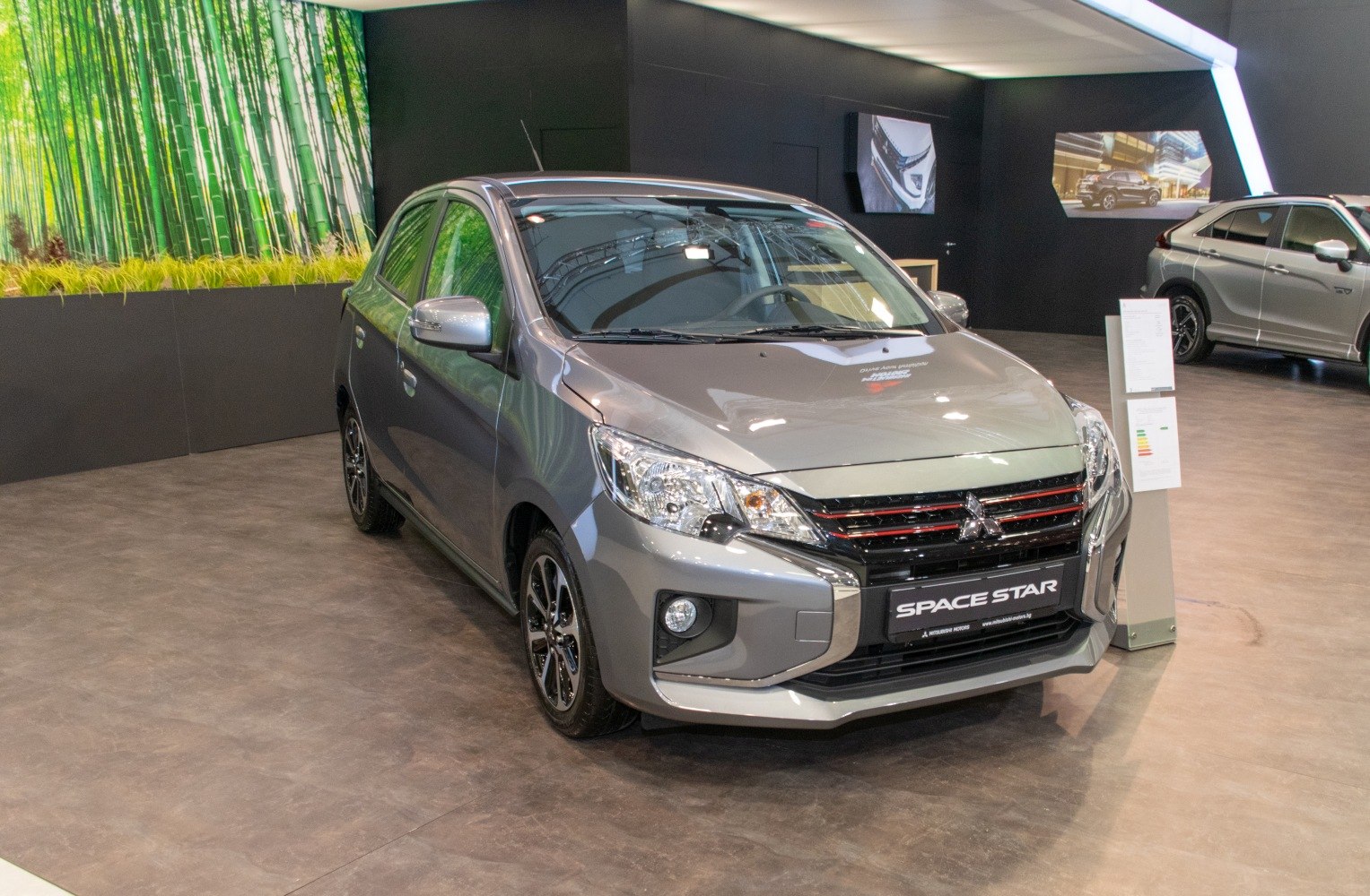 Compact hatchback with distinctive front grille and headlight design
