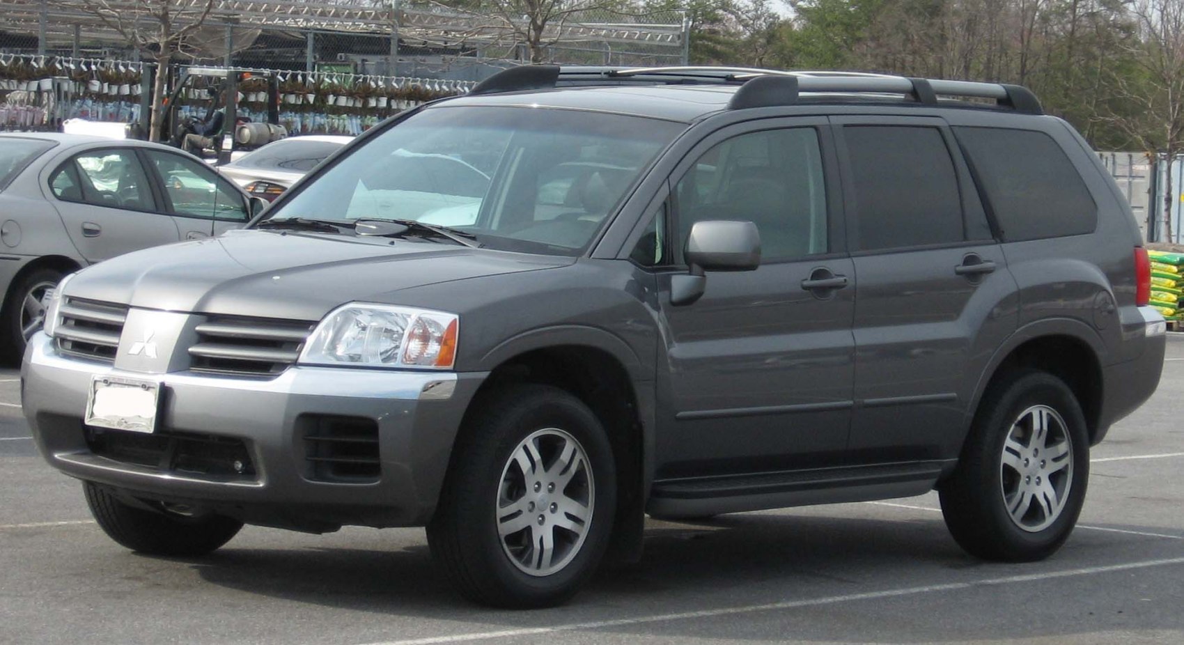 SUV front side view with roof rails and midsize profile
