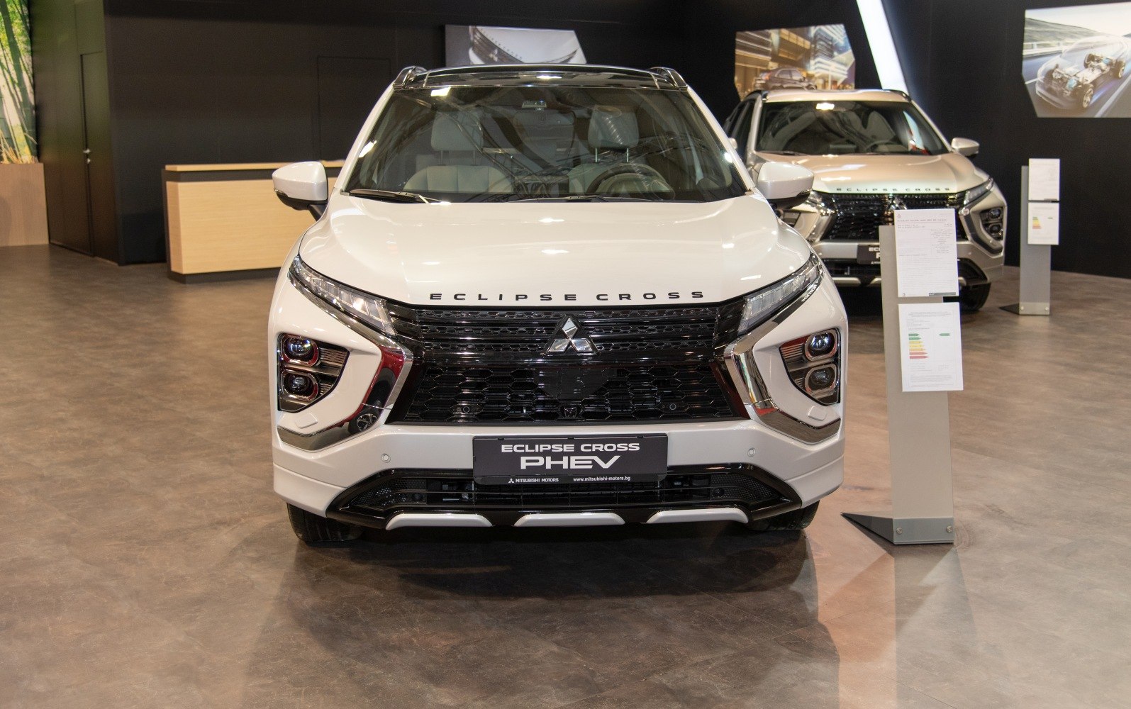 Front view of modern SUV with distinctive grille and headlights