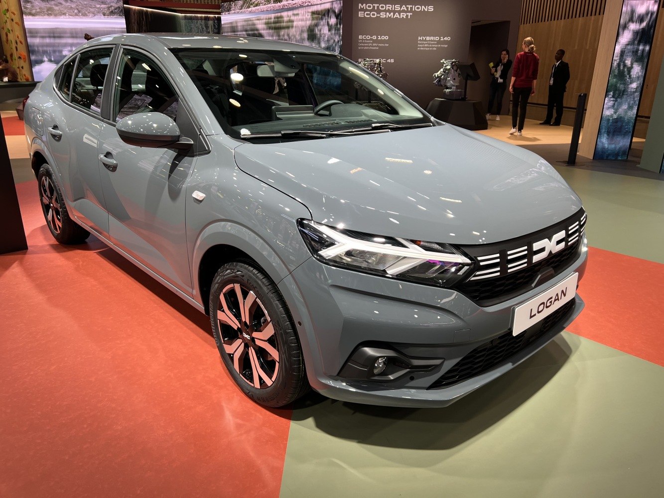 Modern sedan with LED headlights and distinctive front grille