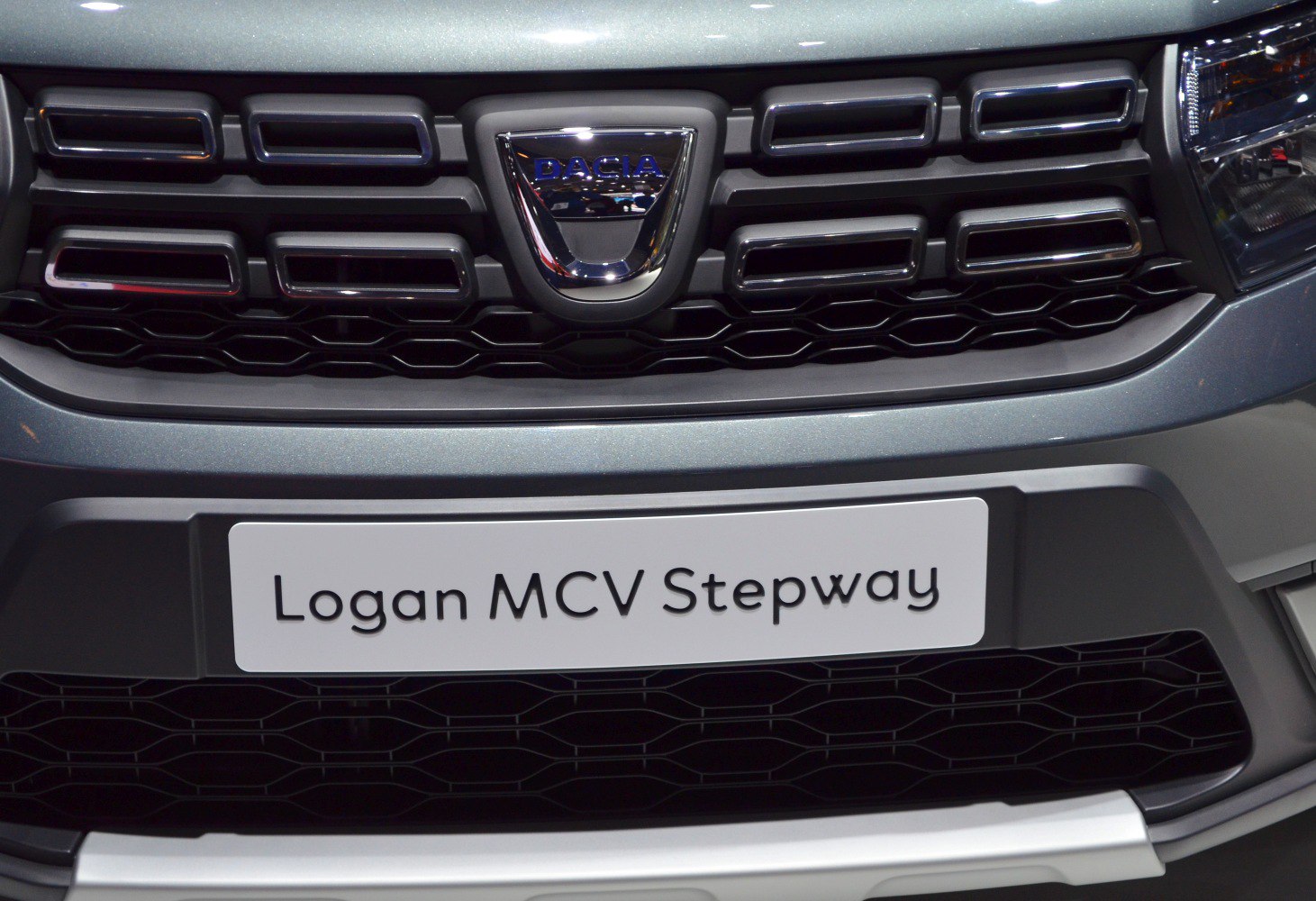 Front grille with badge and Stepway nameplate