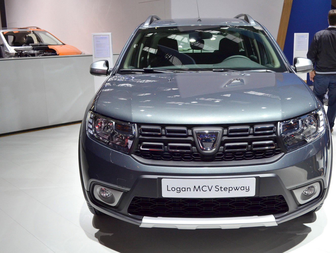 Front grille and headlights view of a compact SUV/MPV