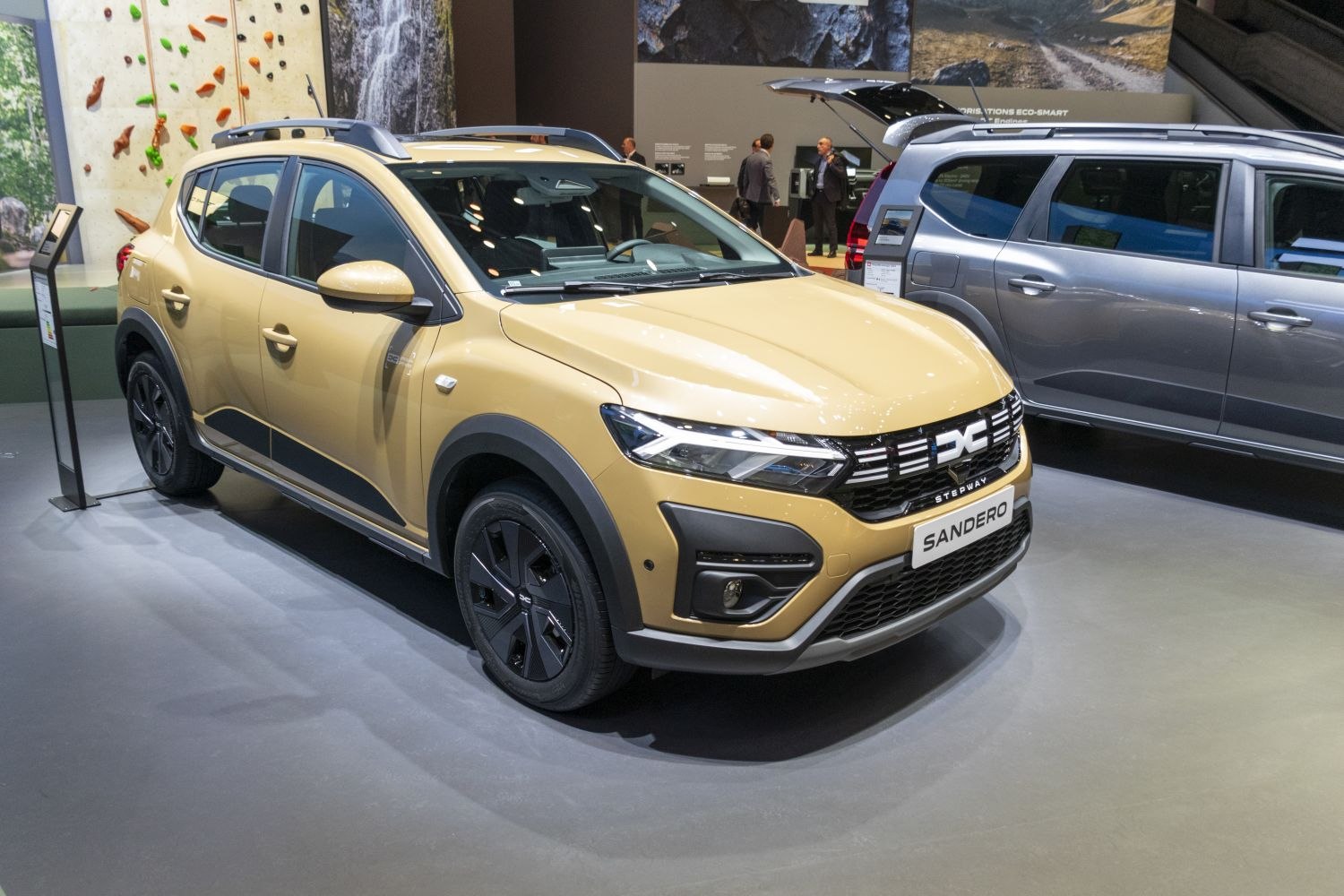 Front view with LED headlights and rugged body cladding