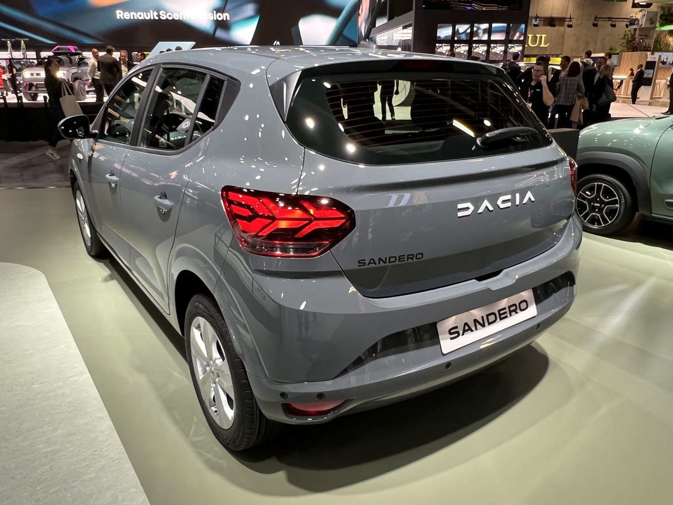 Rear view of hatchback with LED tail lights and modern design