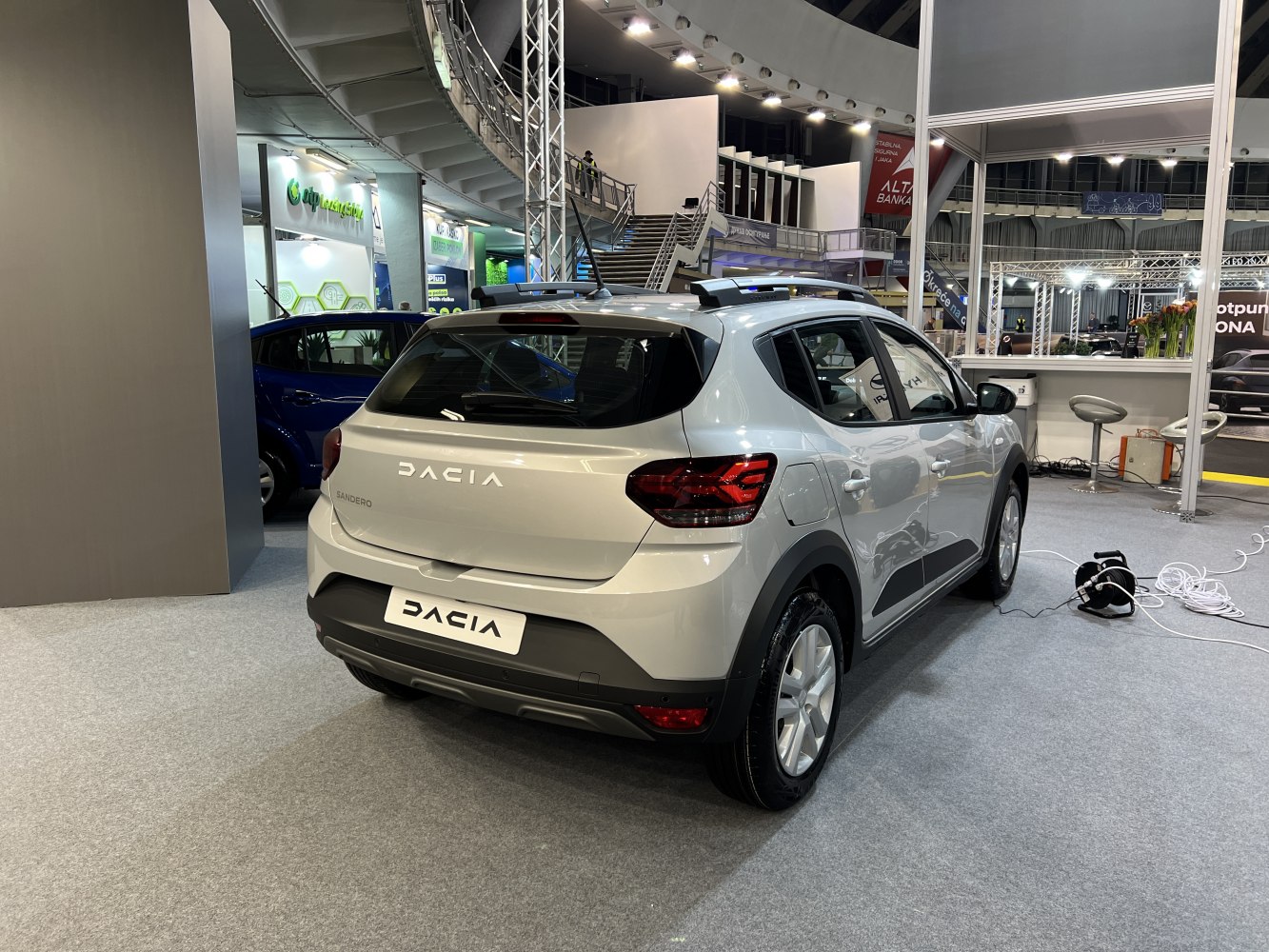 Rear view with modern taillights and rear hatch details