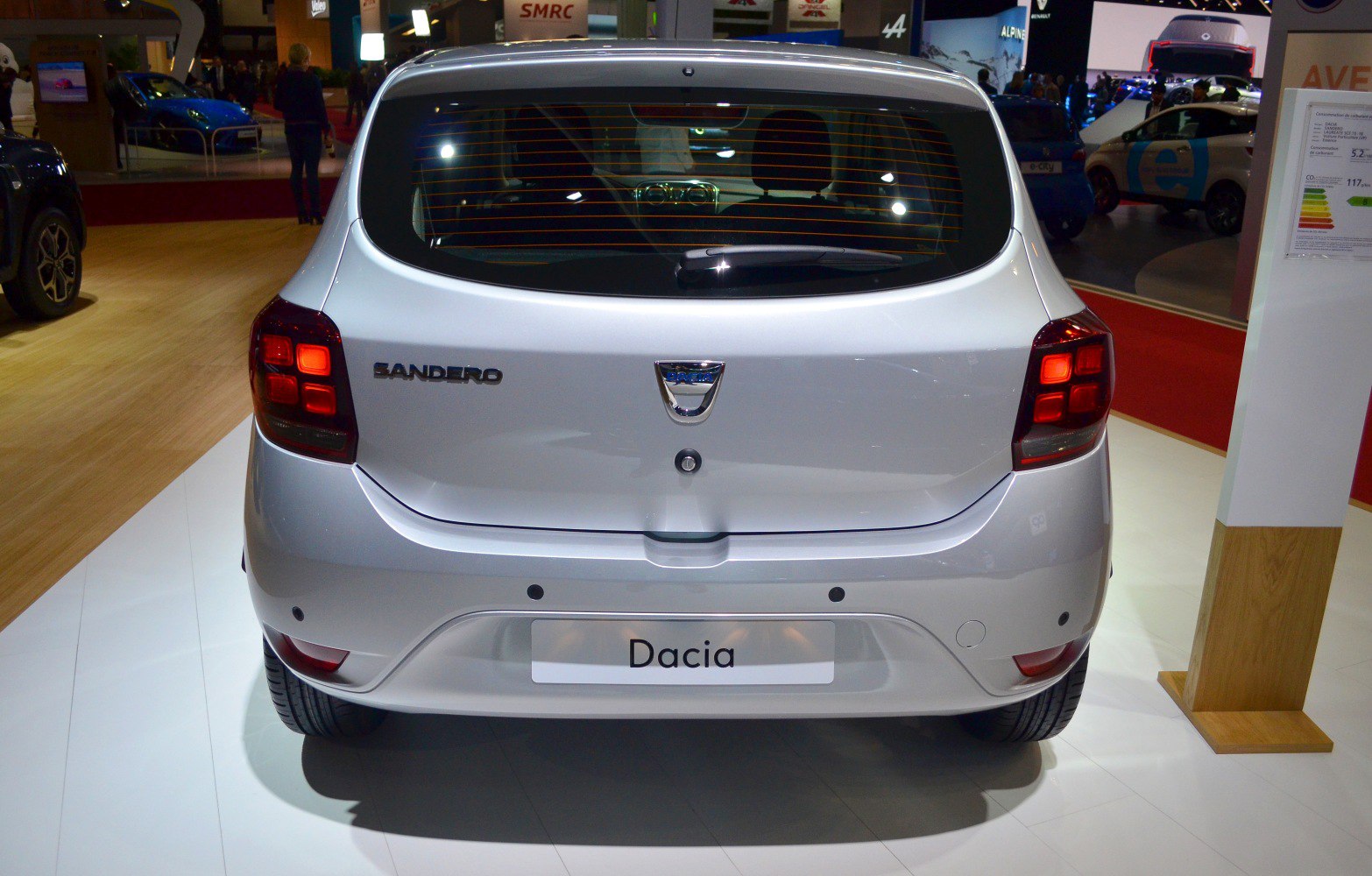 Rear view of hatchback with modern taillights and rear detailing