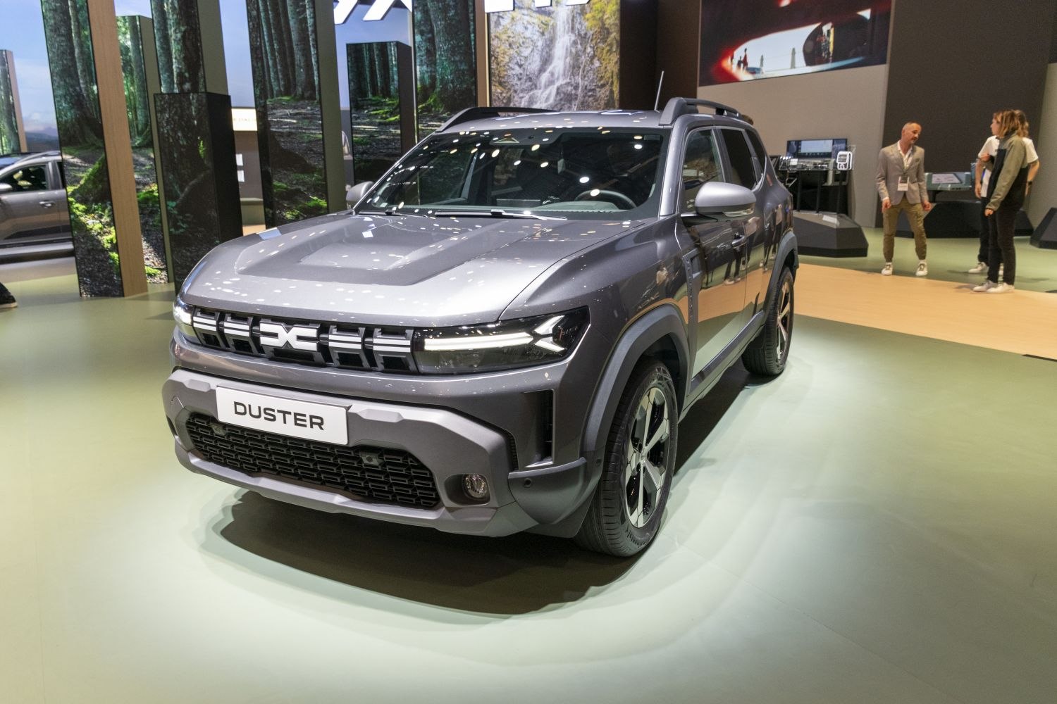 Front view of SUV with modern LED headlights and robust grille