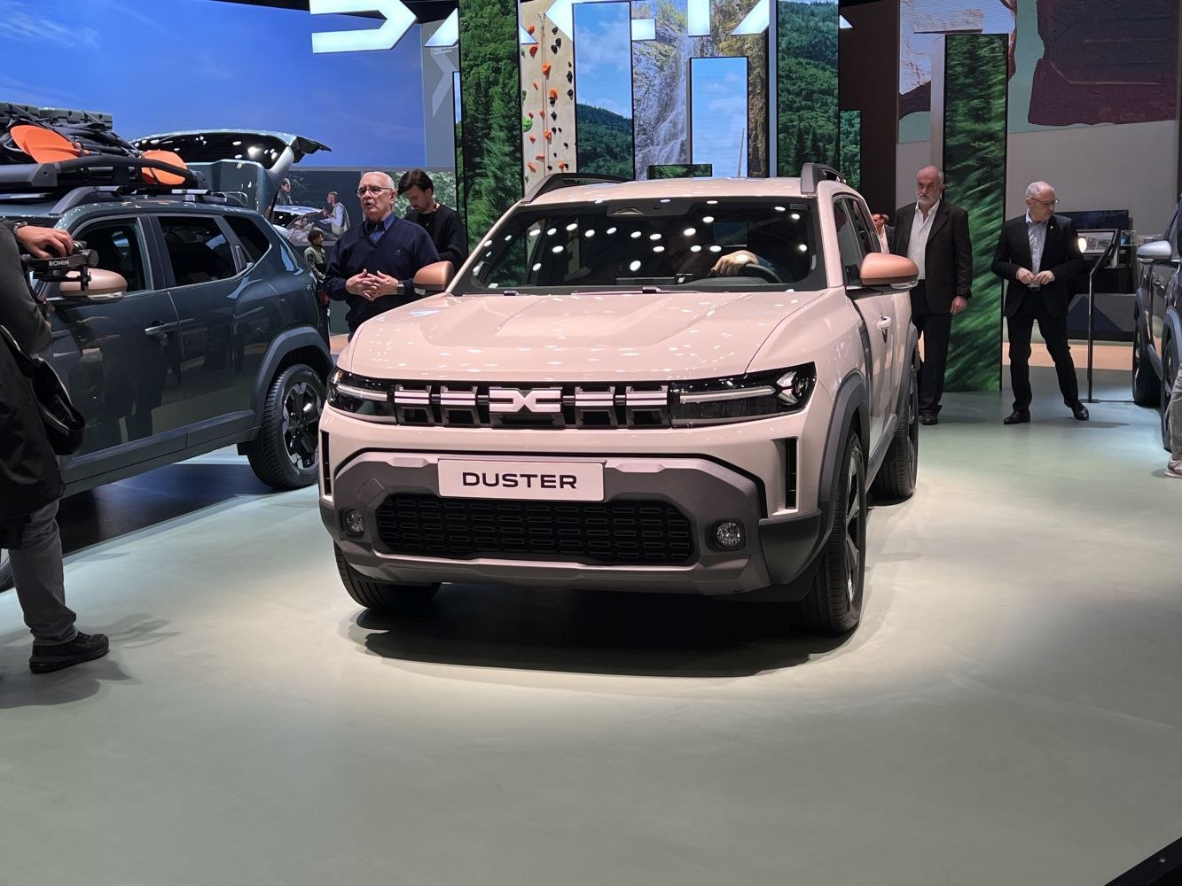 SUV front view with modern LED grille and headlights