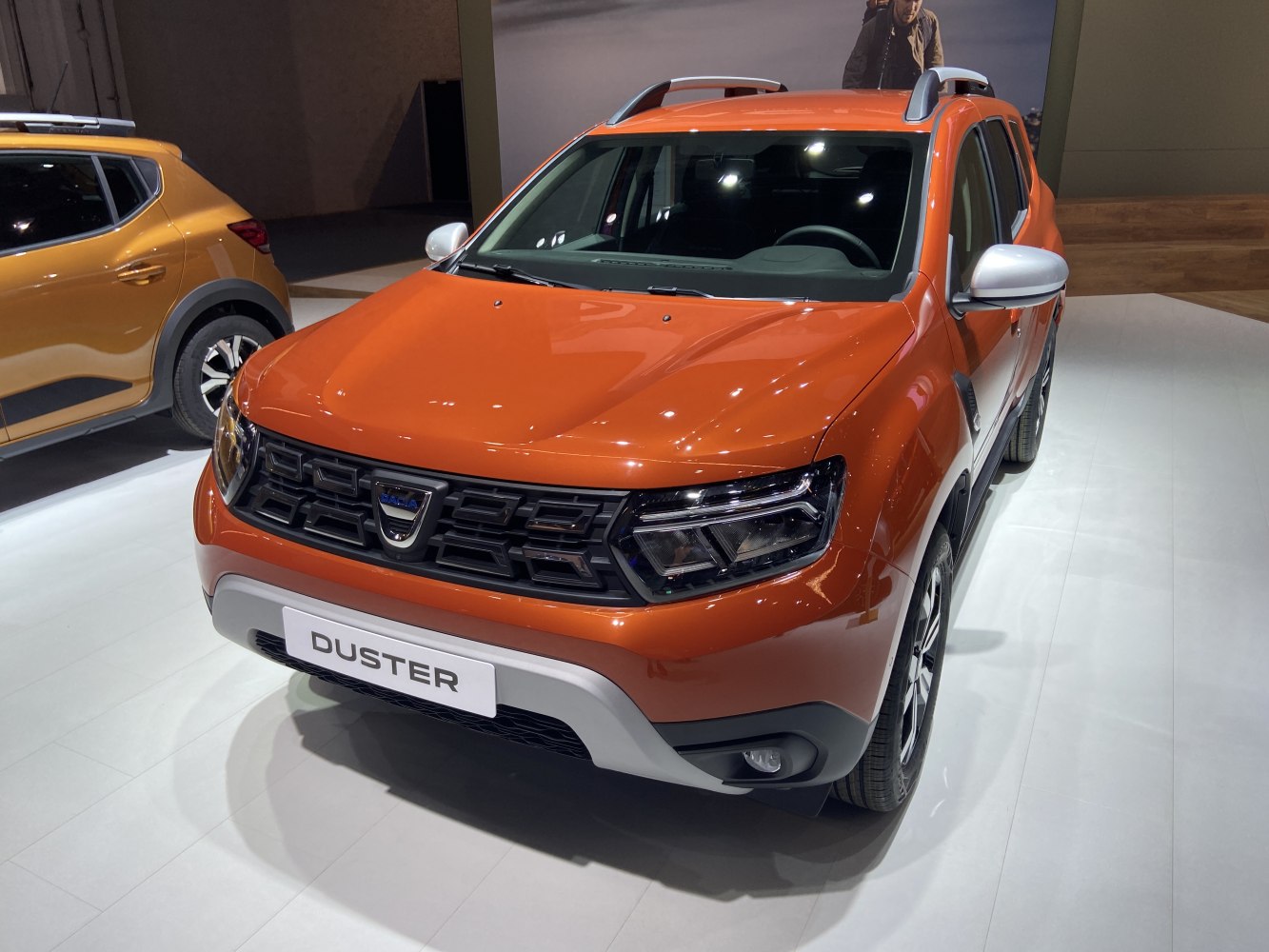 Front view of a rugged SUV with updated grille and angular headlights