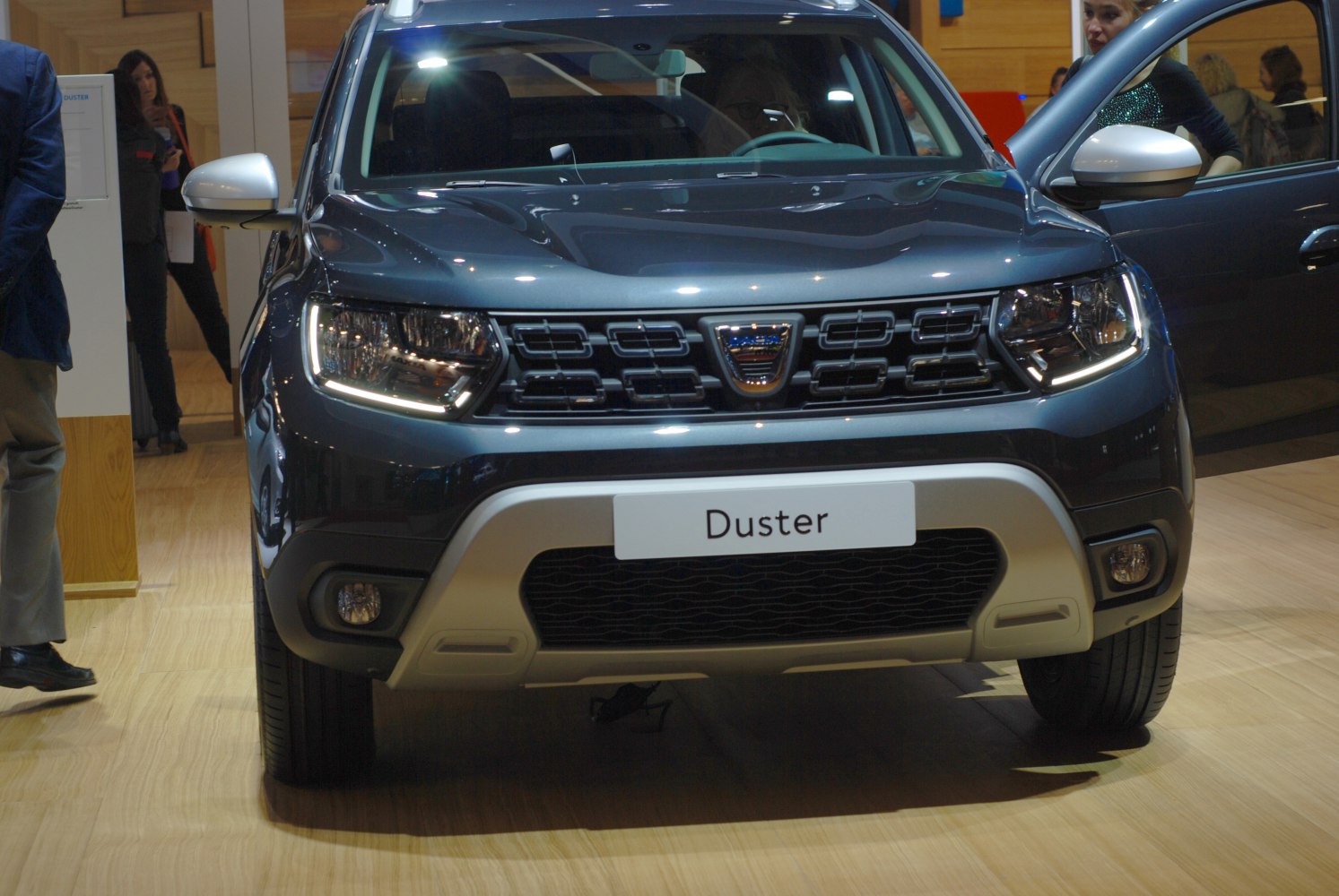 Front view with LED headlights and distinct grille design