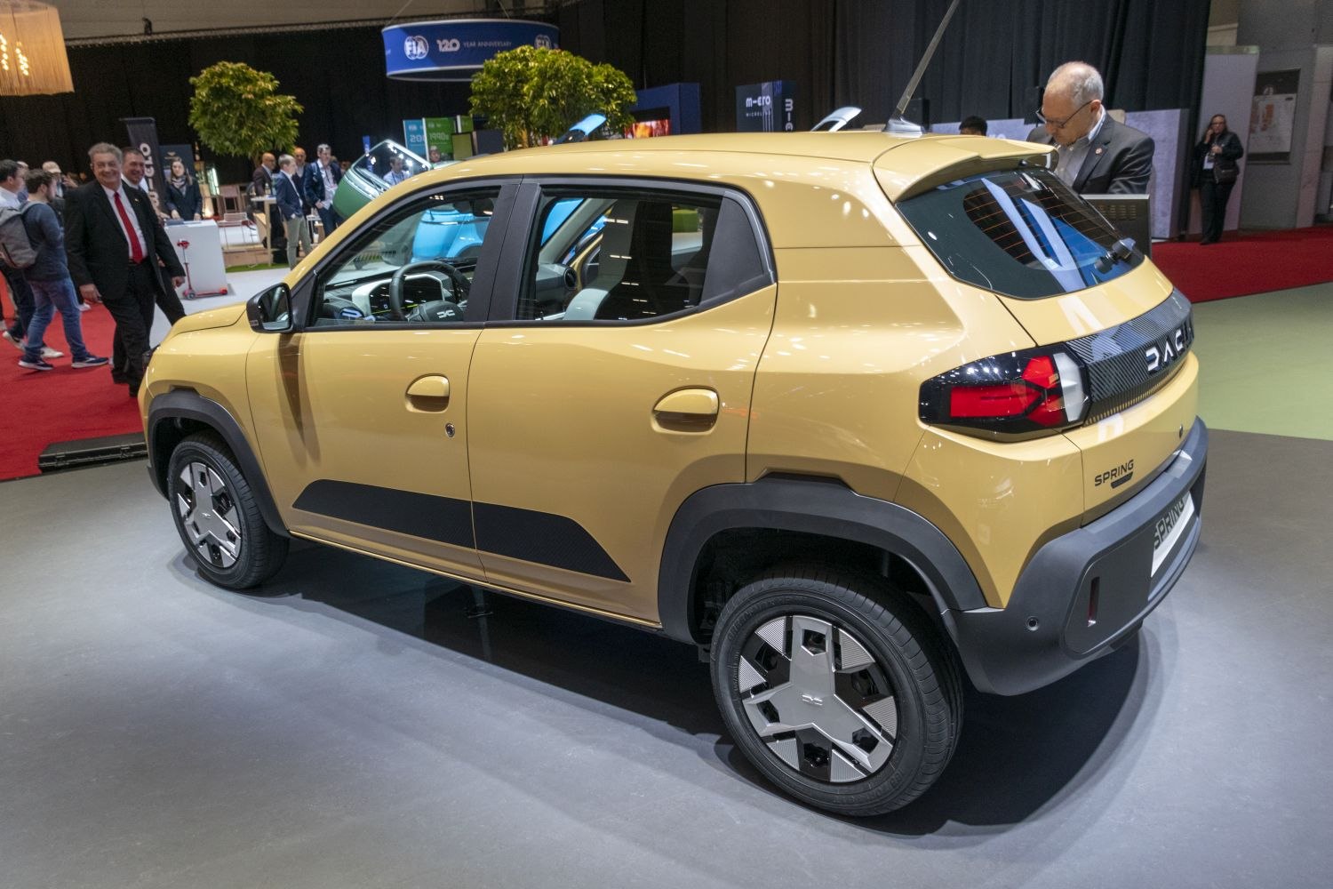 Rear side view and wheel design of compact electric crossover