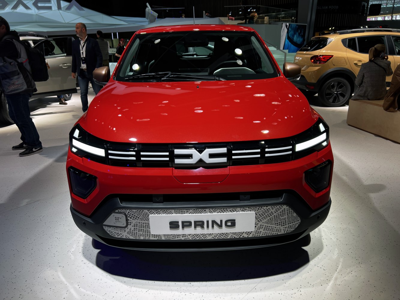 Front view with LED headlights and sleek updated grille design