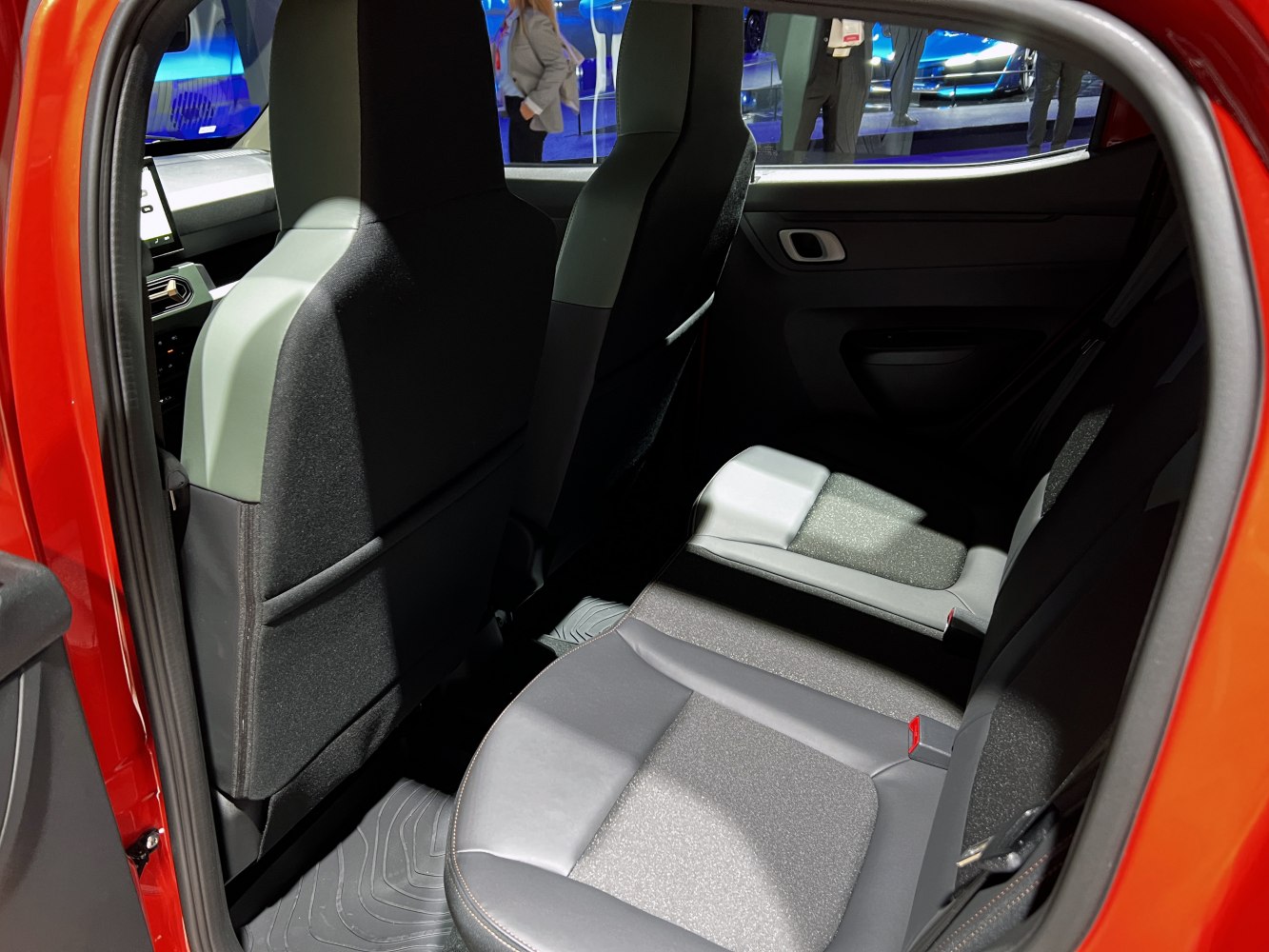 Rear seating and interior design of compact electric vehicle
