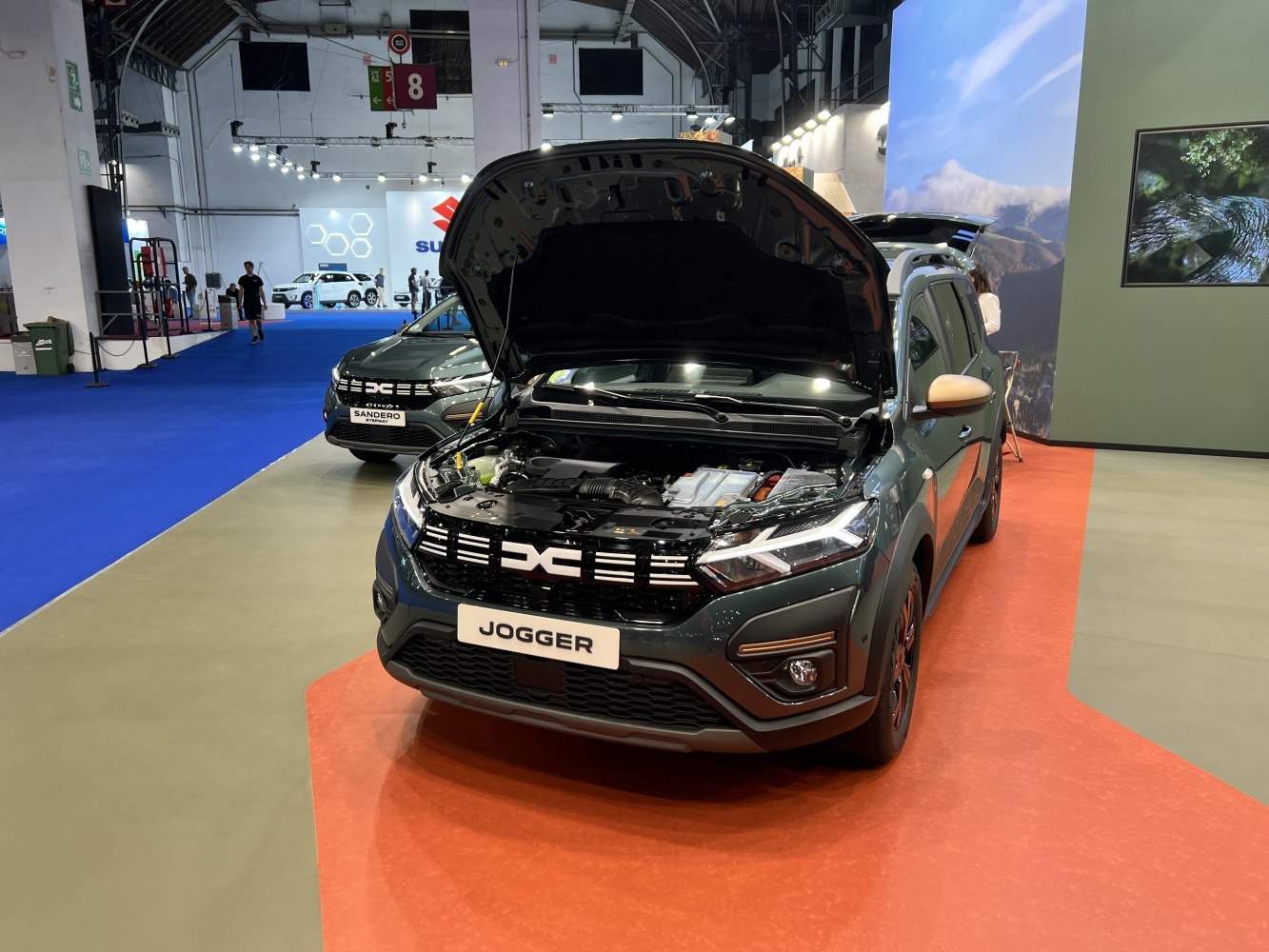 Open engine bay and updated front design with headlights and grille