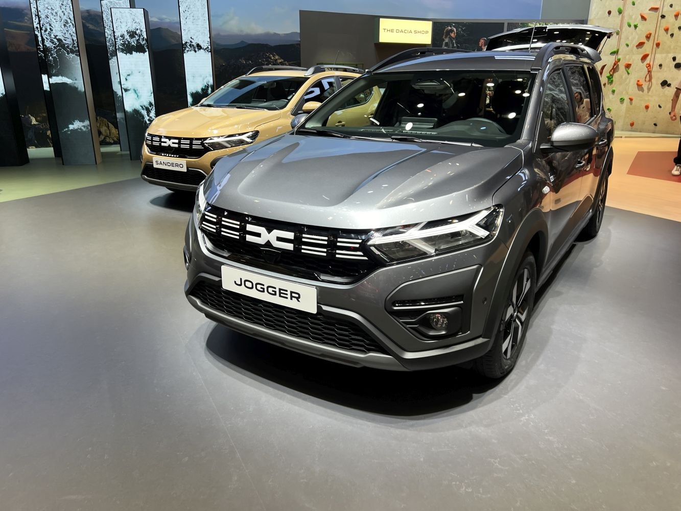Front grille and LED headlights of a modern crossover SUV