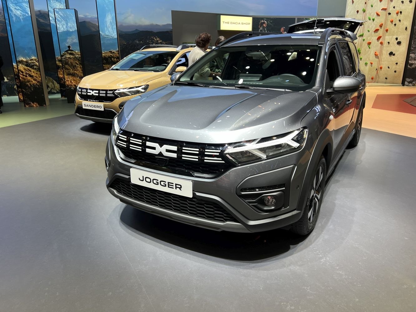 Front grille and LED headlights of a modern SUV