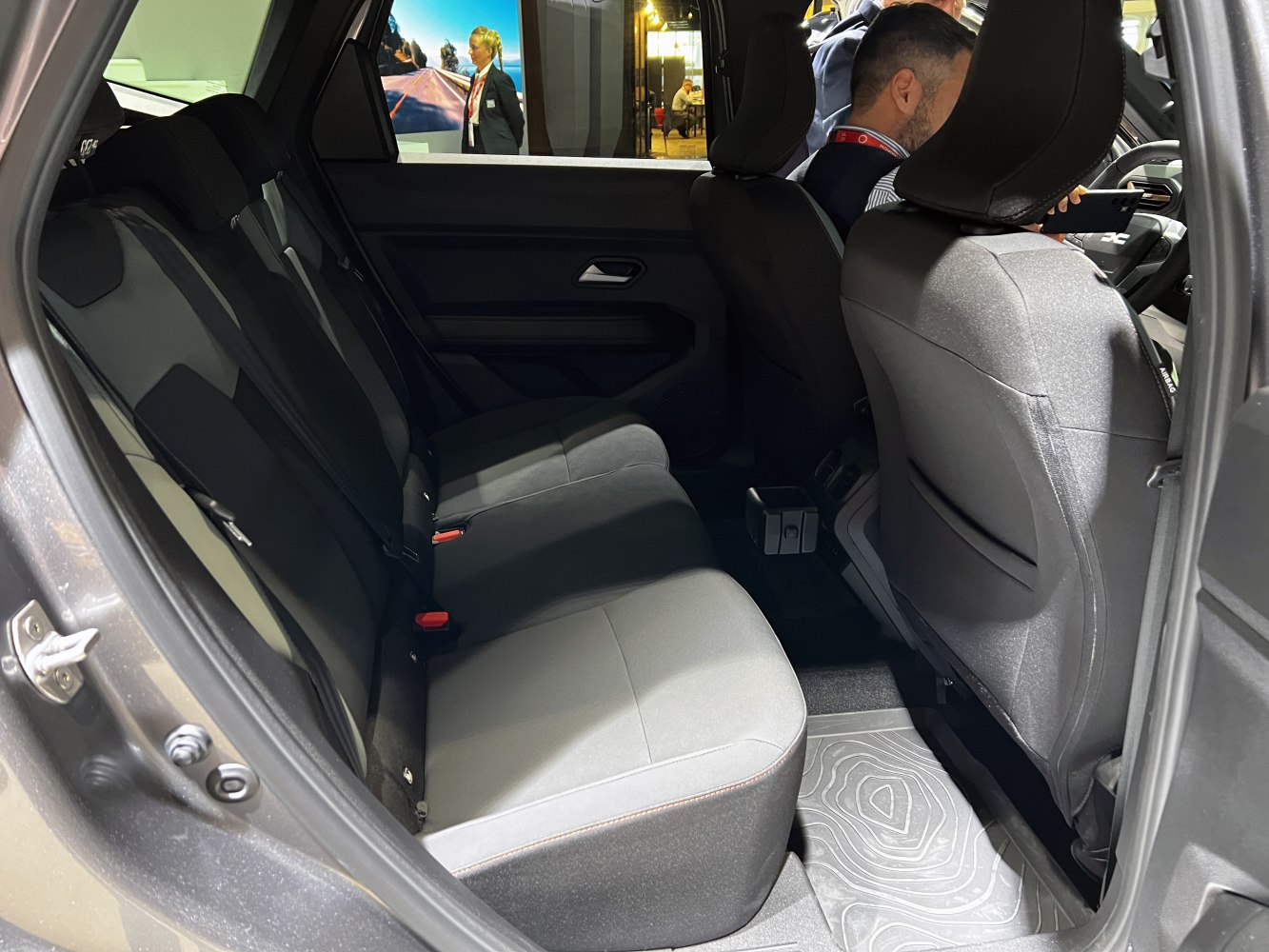Spacious rear seat with modern upholstery and practical layout