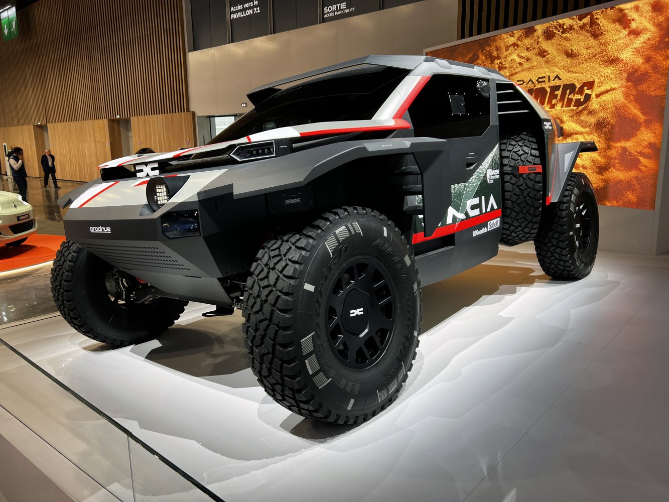 Rugged rally raid SUV prototype with aggressive design and large off-road tires